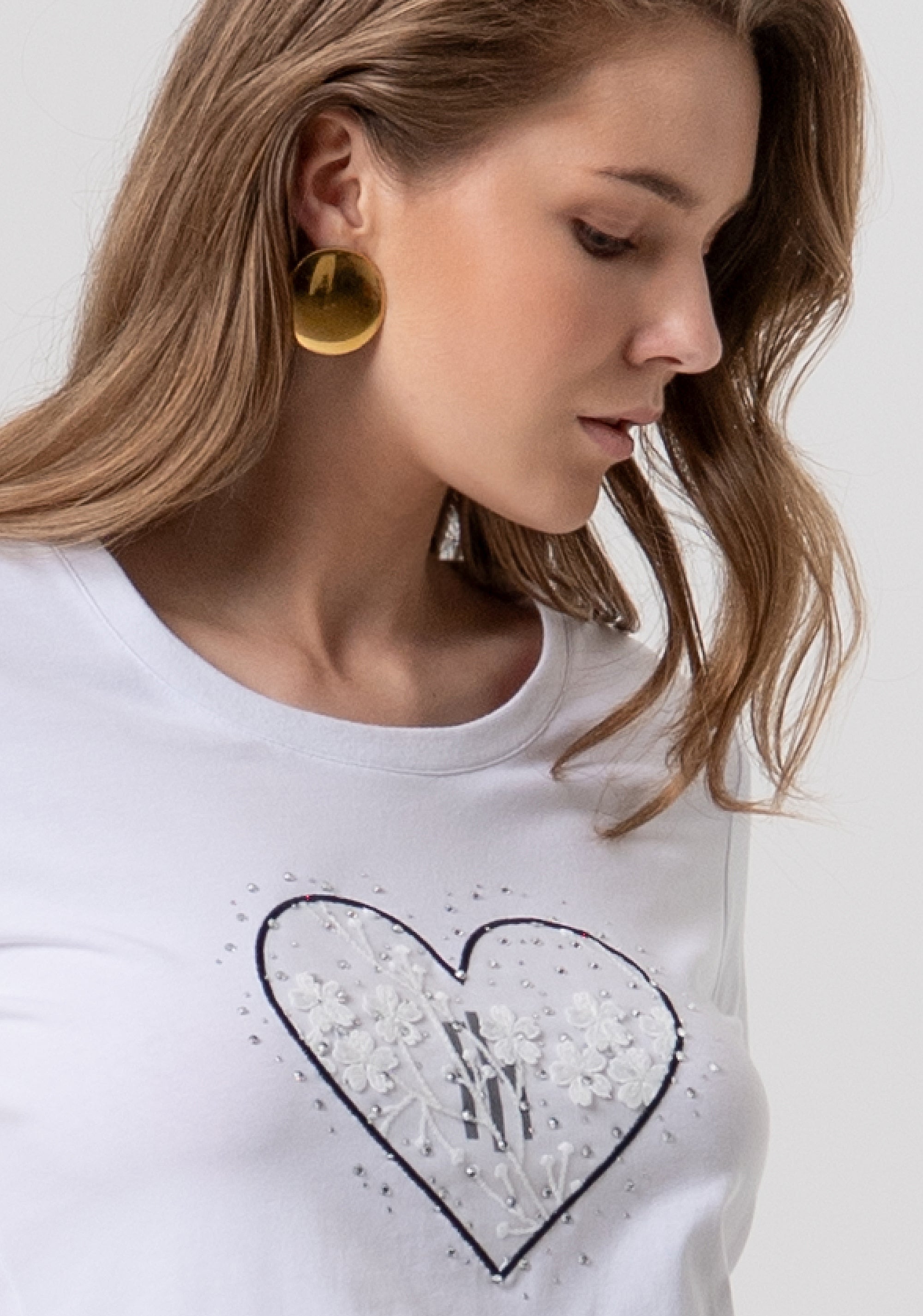 T-shirt slim in jersey di cotone FR26ST3002J401N5-278 Fracomina