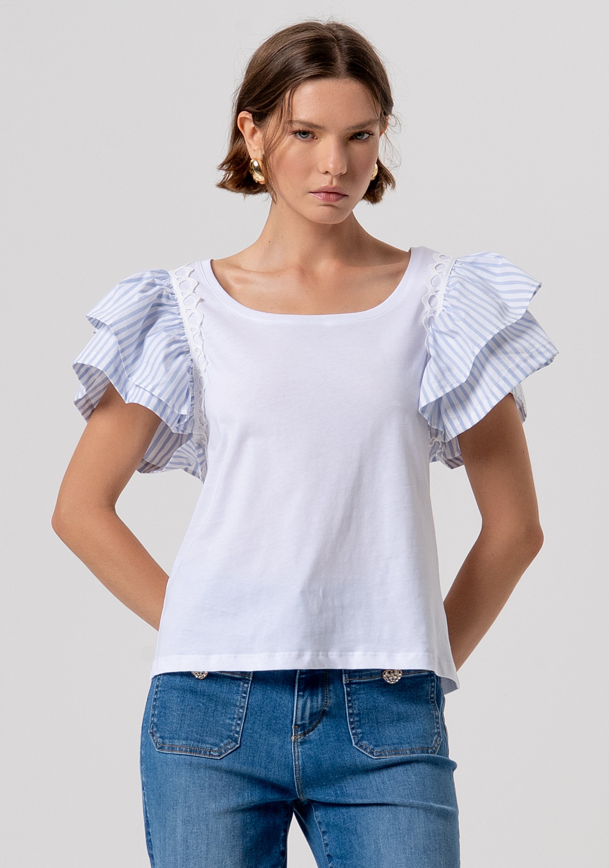 T-shirt regular in jersey FR26ST3036J40001-I24 Fracomina
