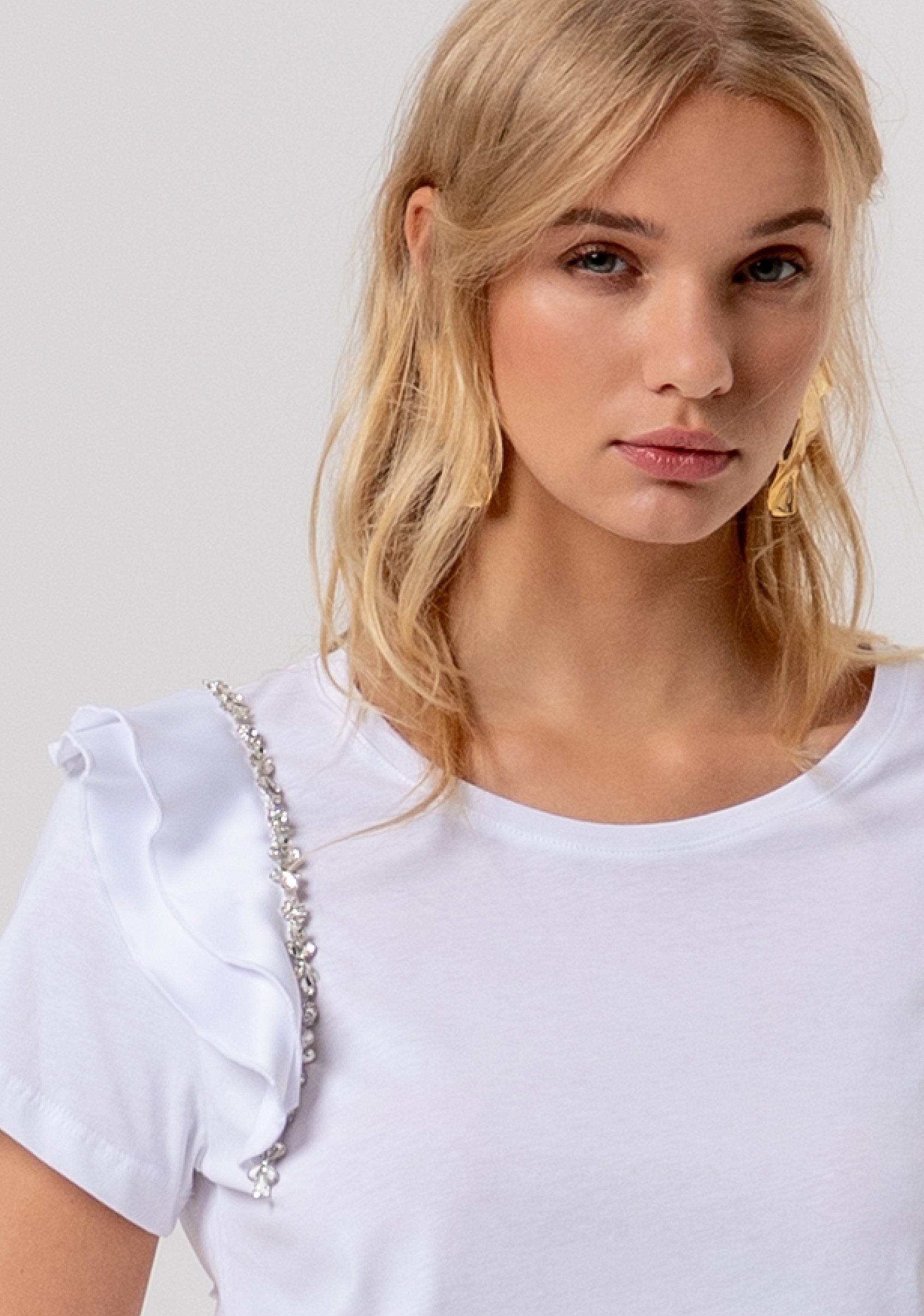 T-shirt regular in jersey di cotone FR26ST3039J40001-108 Fracomina