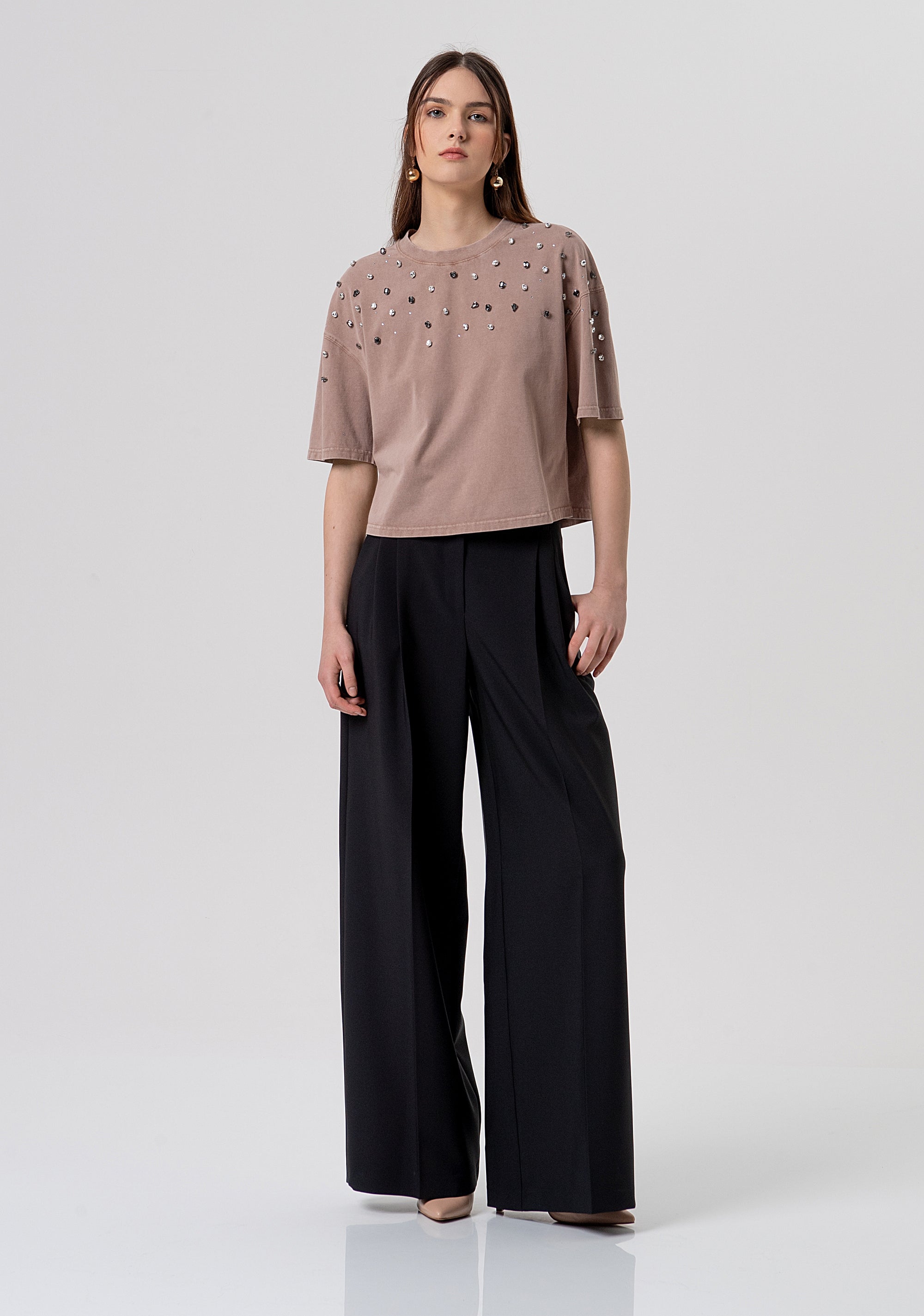 T-shirt over in jersey di cotone FR26ST3049J40001-M31 Fracomina