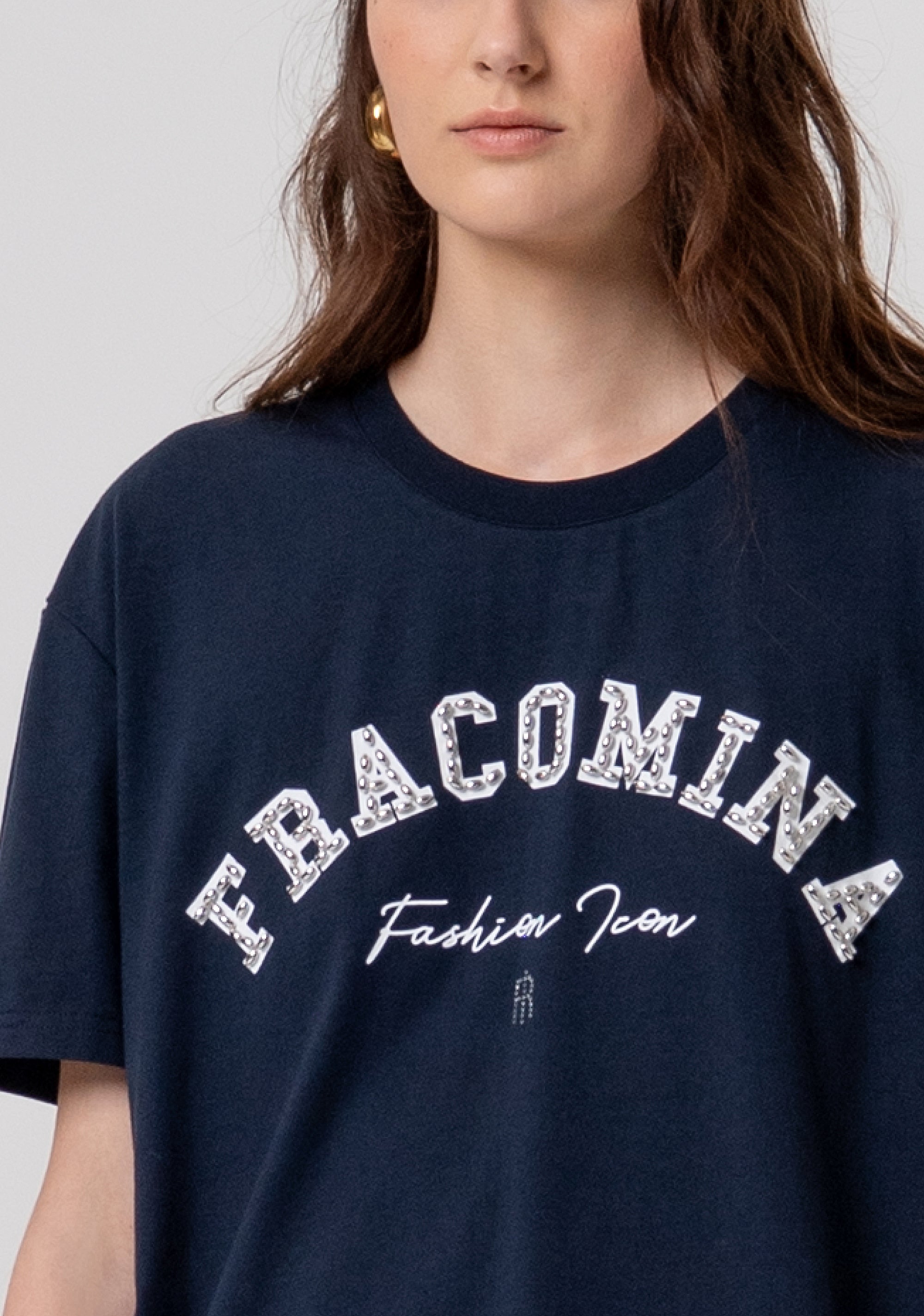 T-shirt over in jersey di cotone FR26ST3056J40001-117 Fracomina