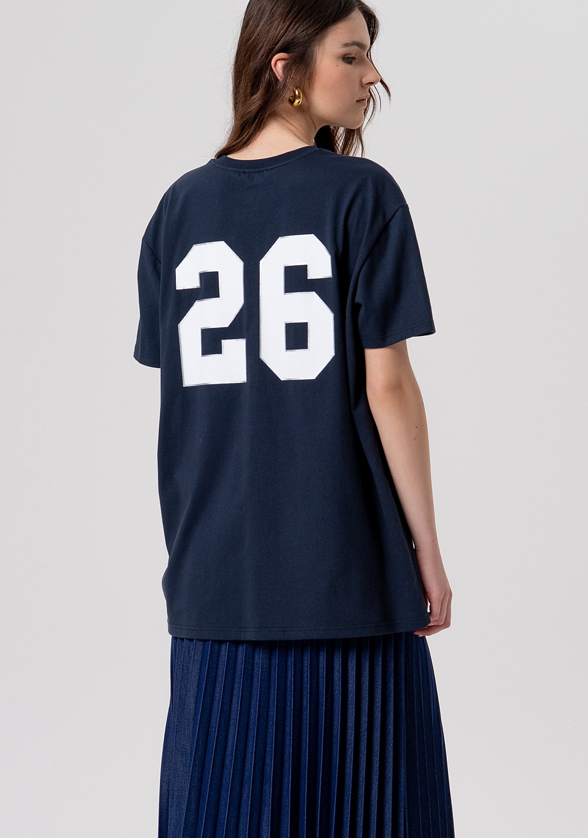 T-shirt over in jersey di cotone FR26ST3056J40001-117 Fracomina