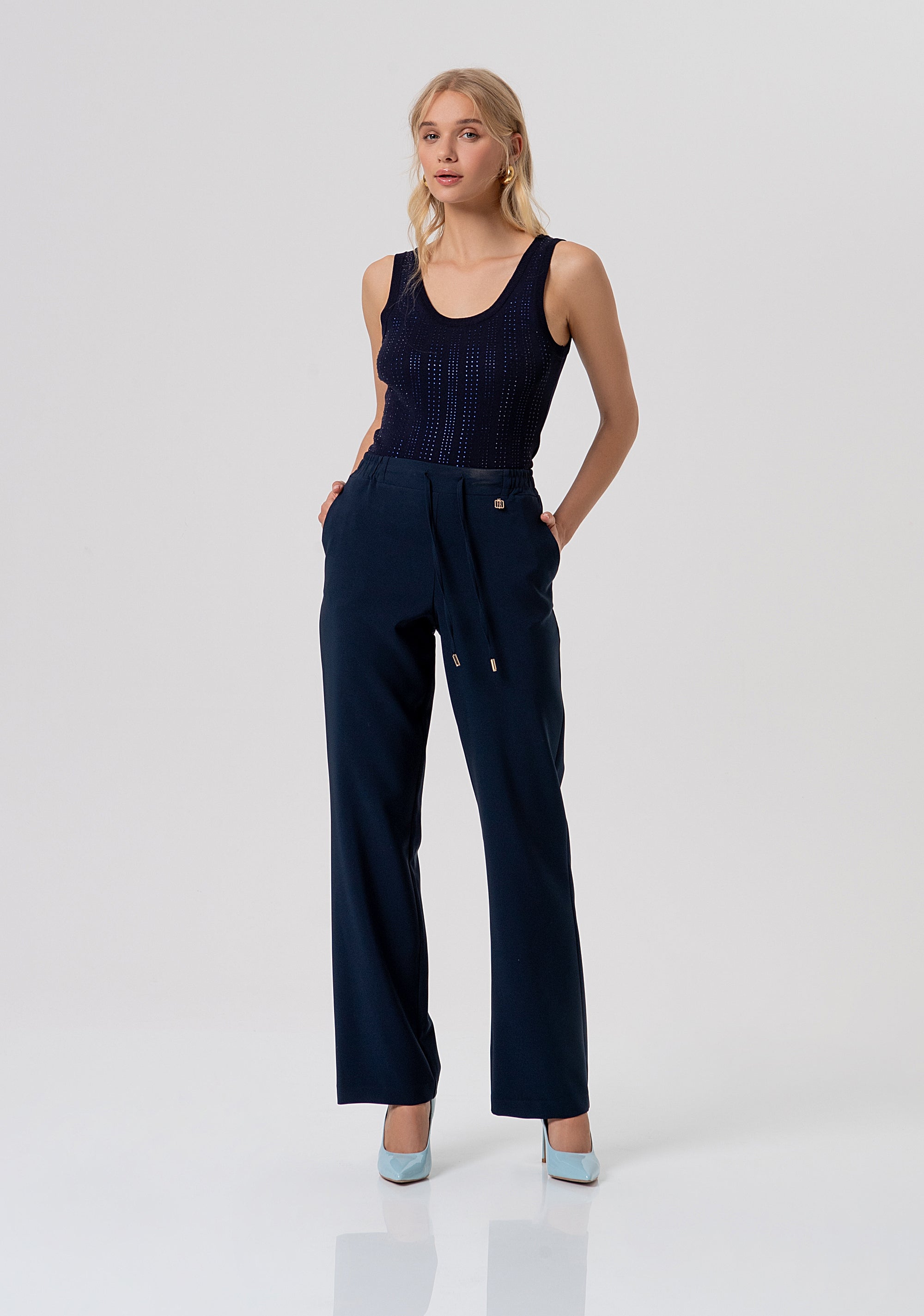 Top slim senza maniche in maglia FR26ST4005K524R9-117 Fracomina