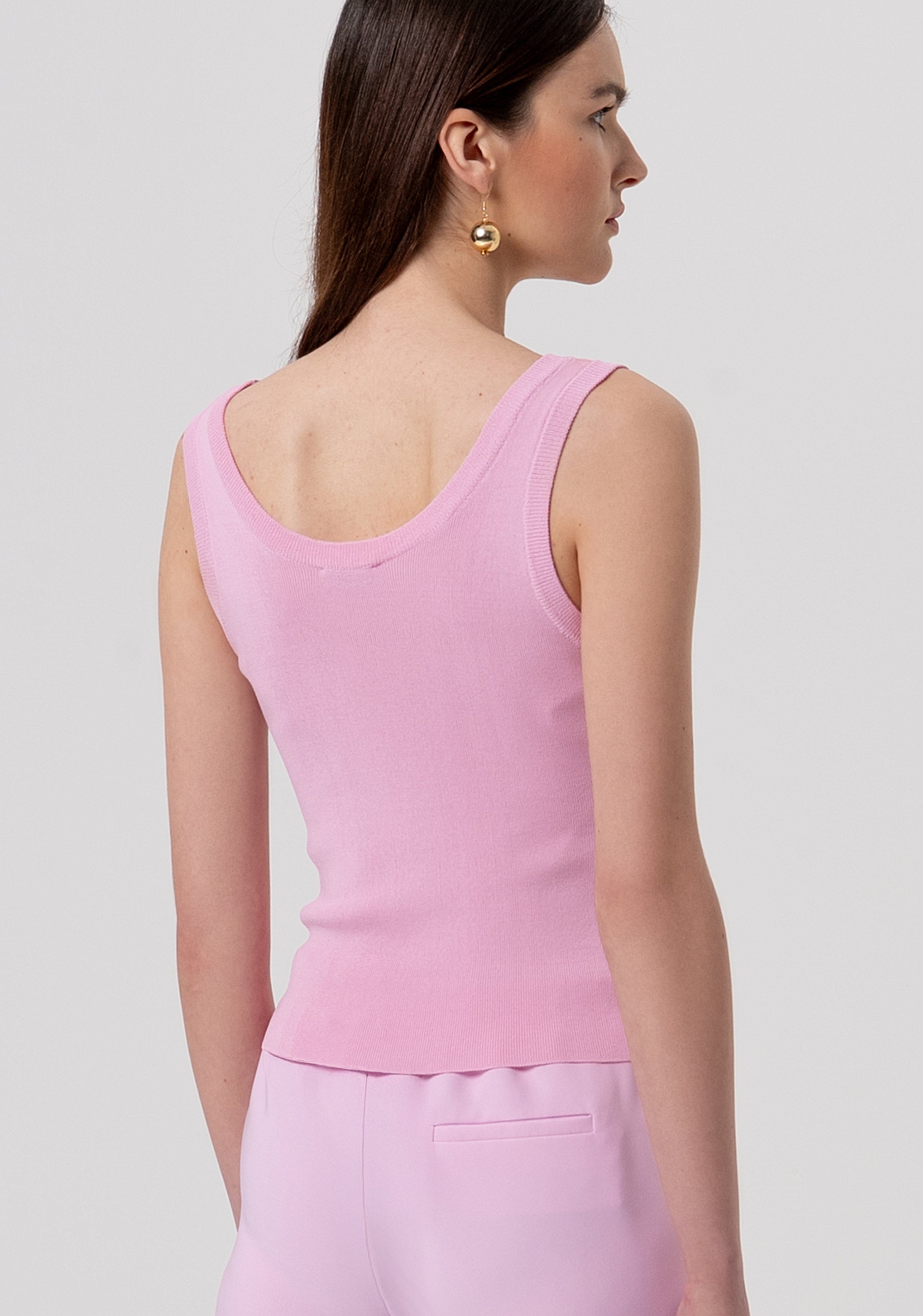 Top slim senza maniche in maglia FR26ST4005K524R9-226 Fracomina