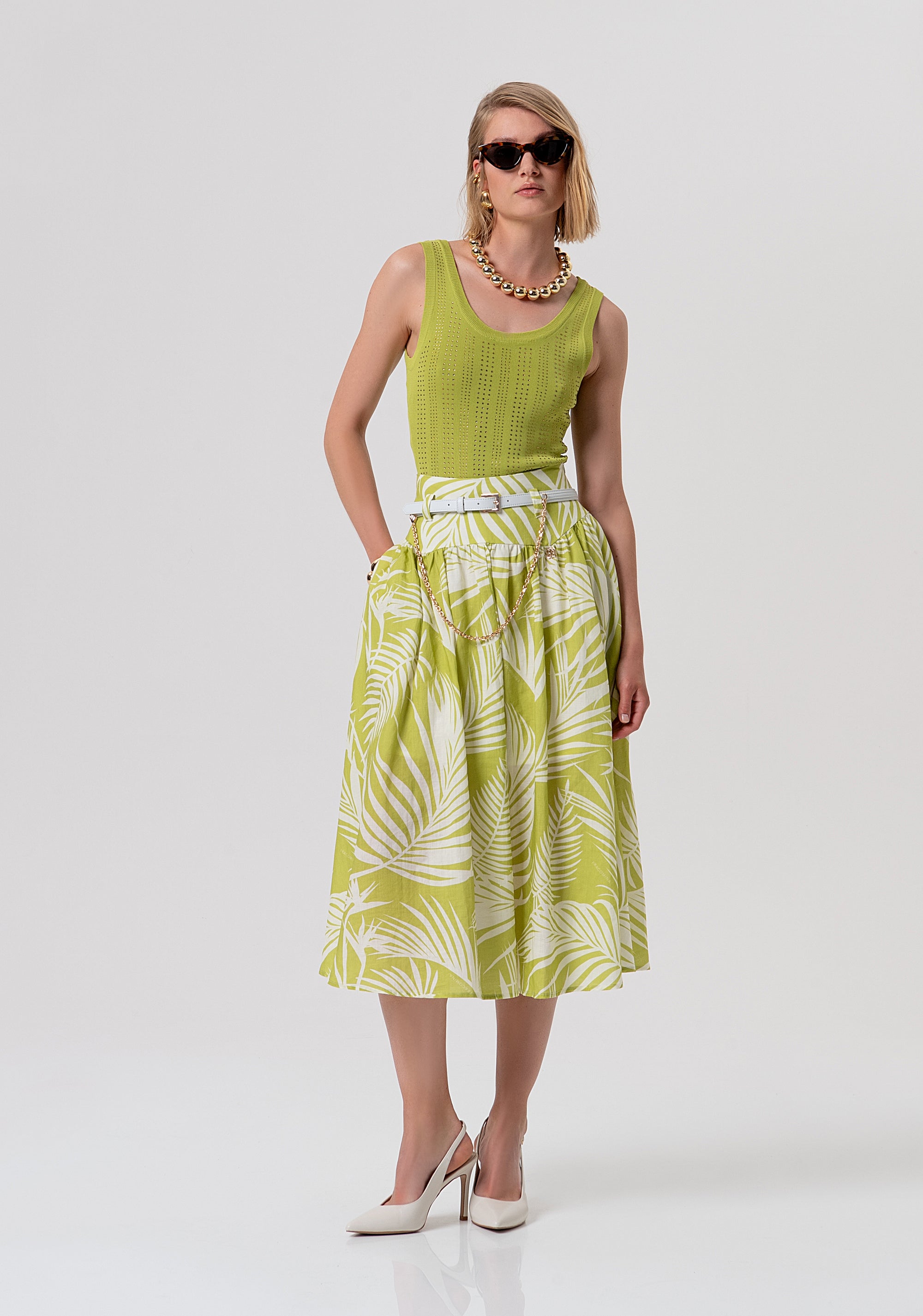 Top slim senza maniche in maglia FR26ST4005K524R9-813 Fracomina