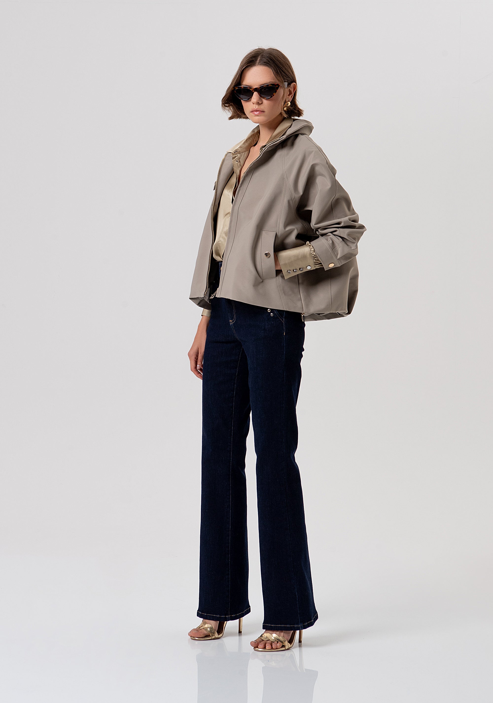 Camicia regular in raso con seta FR26ST6024W58401-208 Fracomina