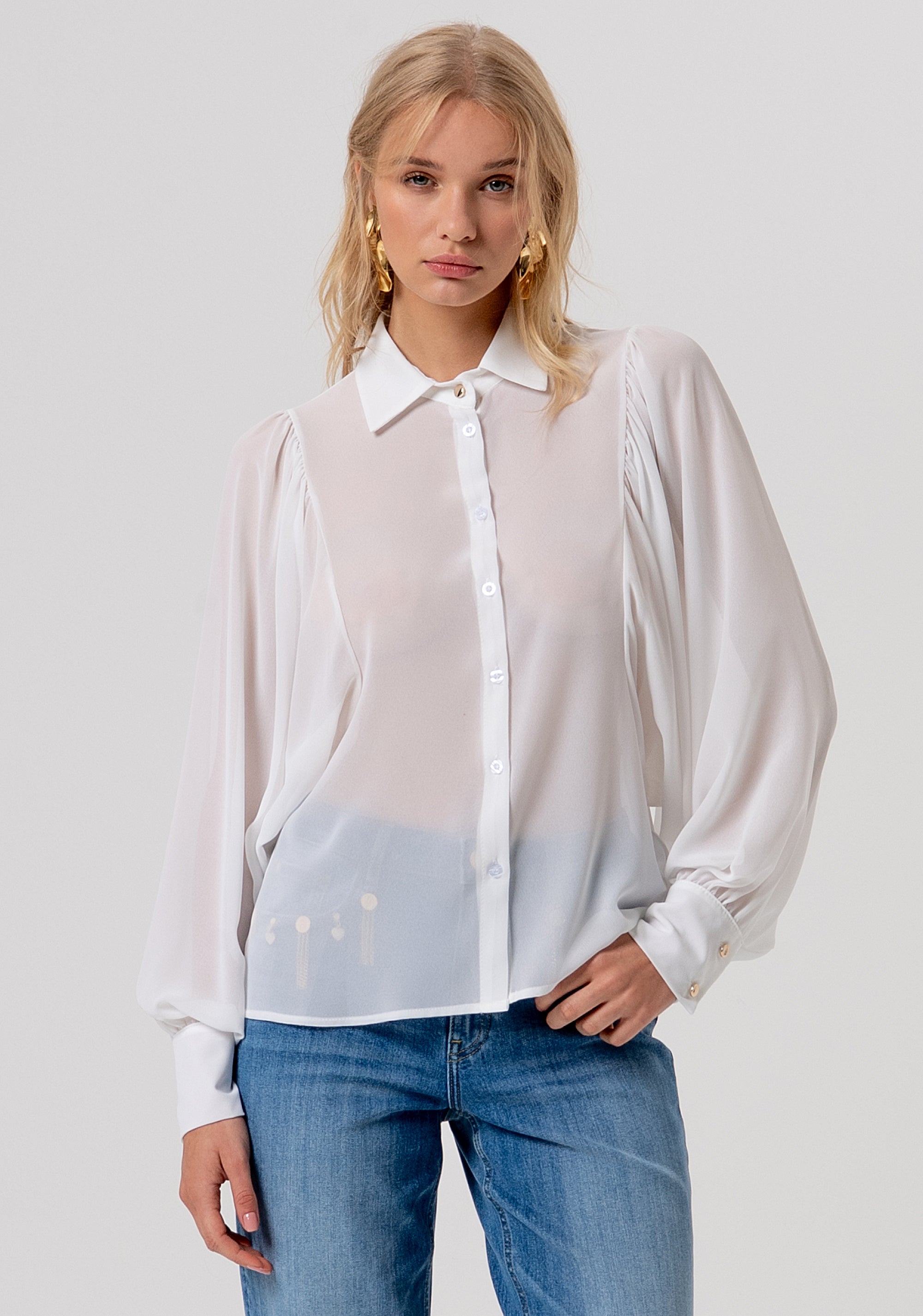 Camicia regular in georgette FR26ST6026W41201-278 Fracomina