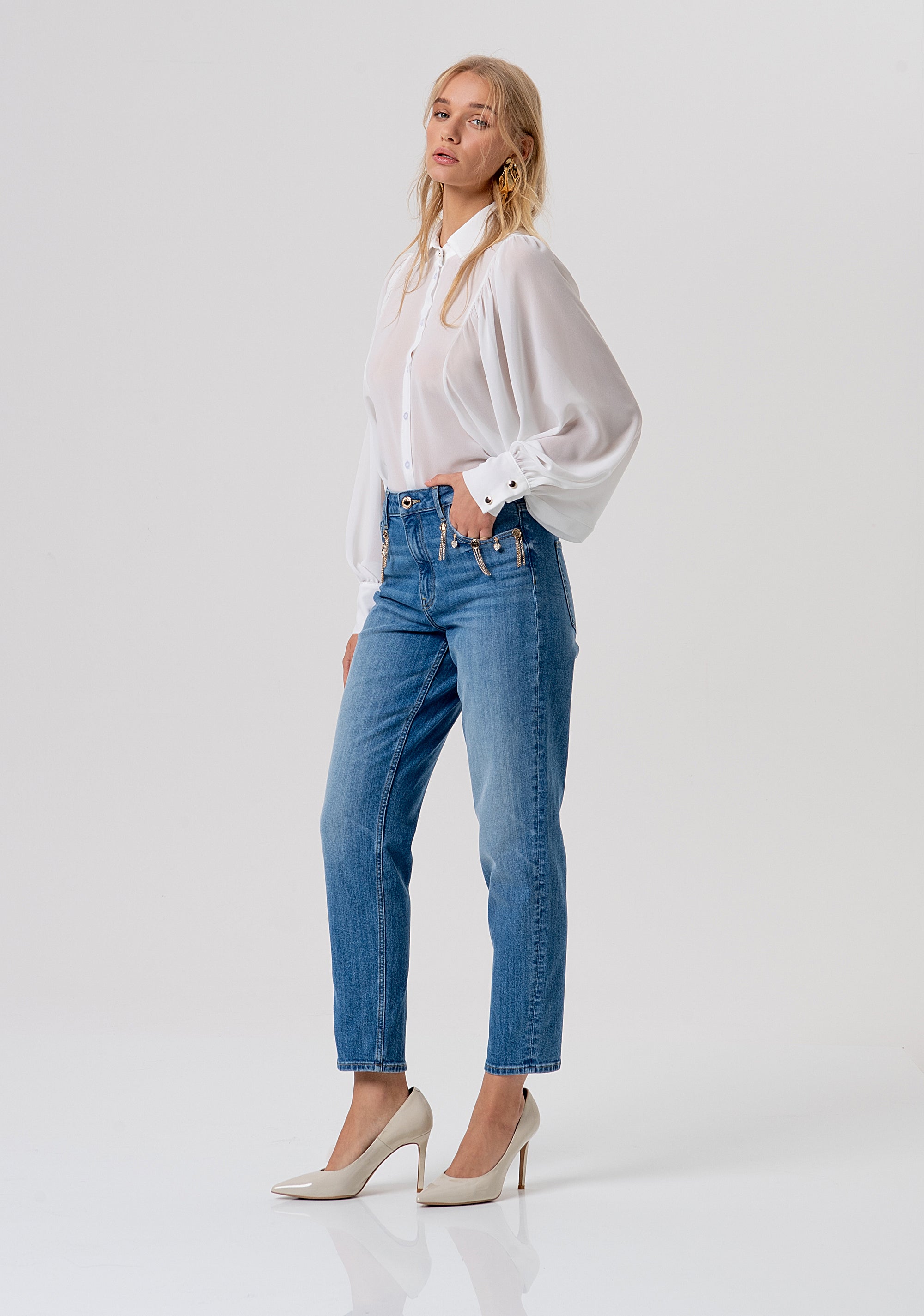 Camicia regular in georgette FR26ST6026W41201-278 Fracomina