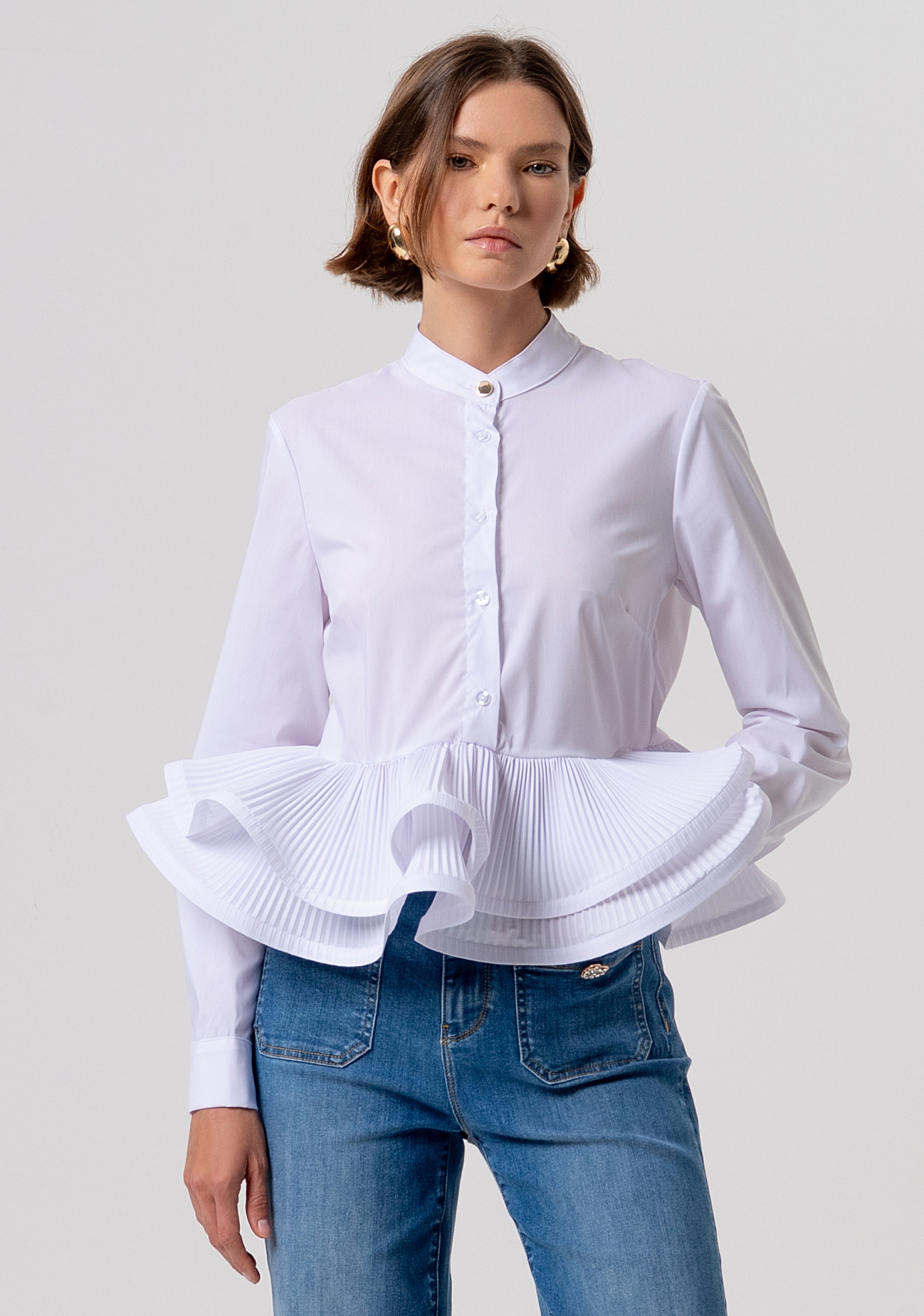 Camicia regular in popeline FR26ST6038W697F9-278 Fracomina