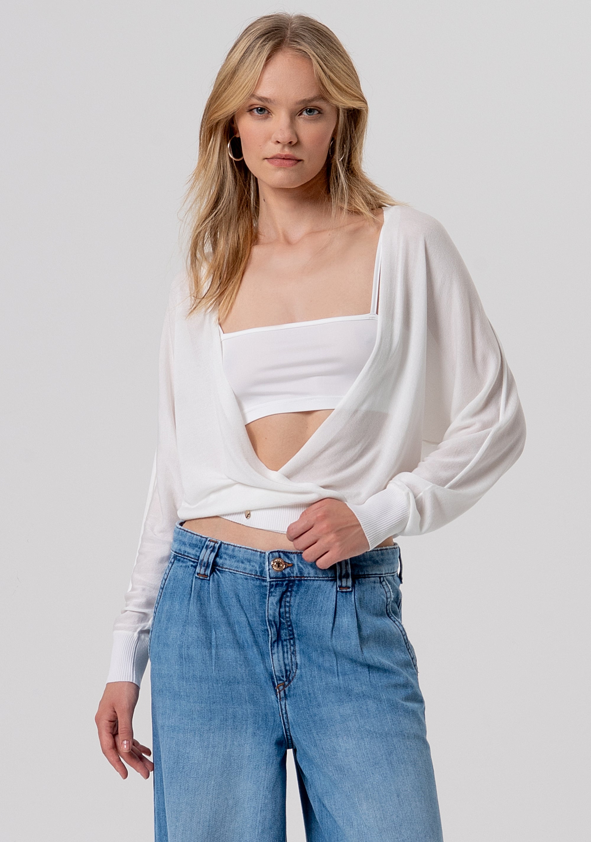 Cardigan over con seta FR26ST8002K54401-108 Fracomina