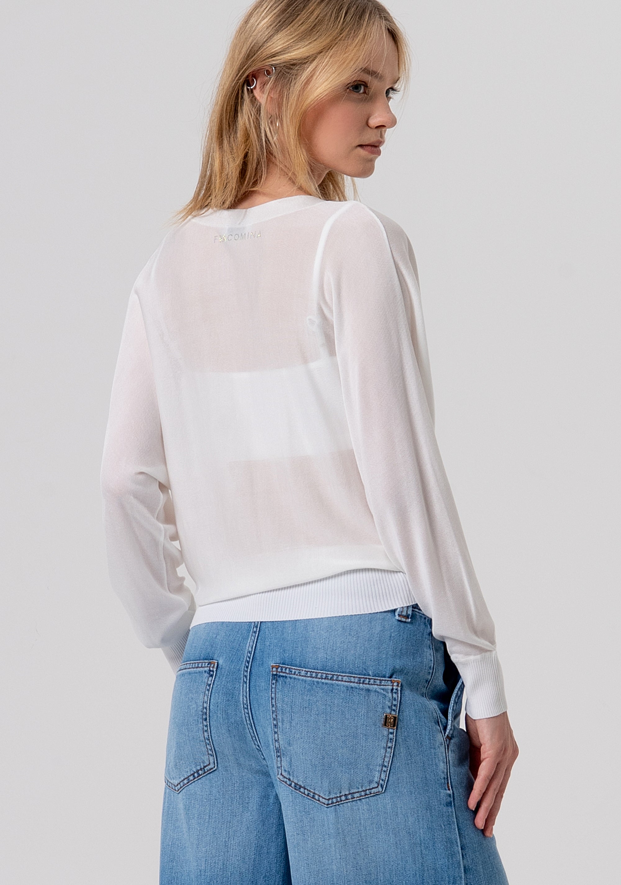 Cardigan over con seta FR26ST8002K54401-108 Fracomina