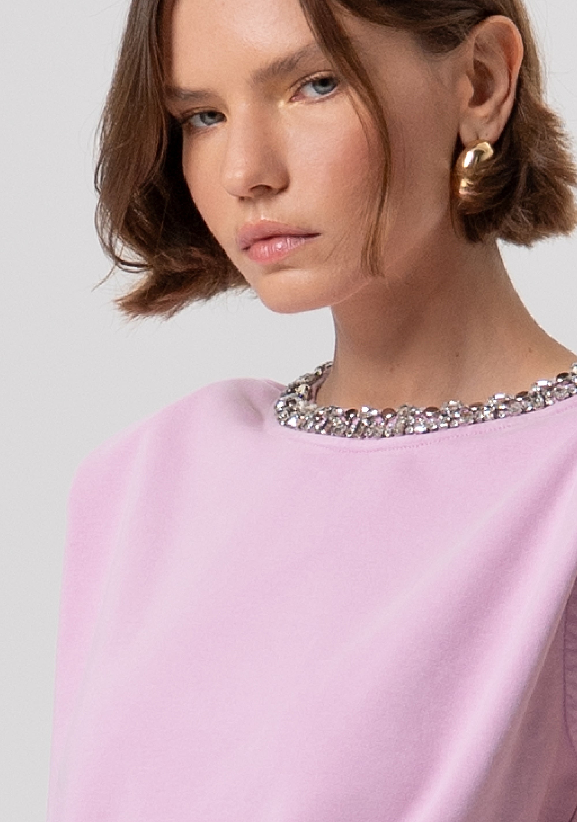 Felpa senza maniche con pietre luminose FR26ST9006F40901-M34 Fracomina