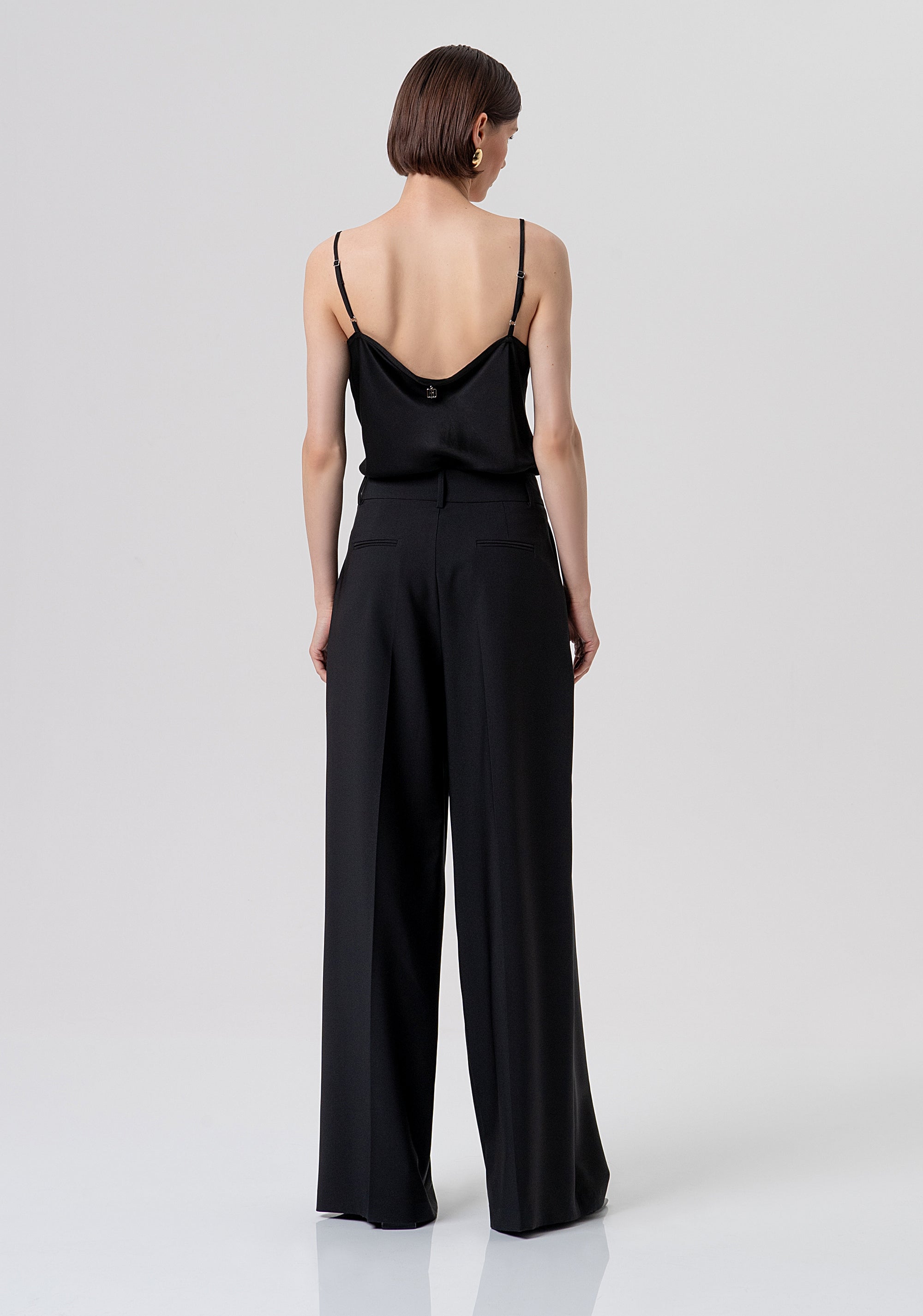 FLARE PALAZZO PANTS BLACK FR26SV3001W42901-053 Fracomina