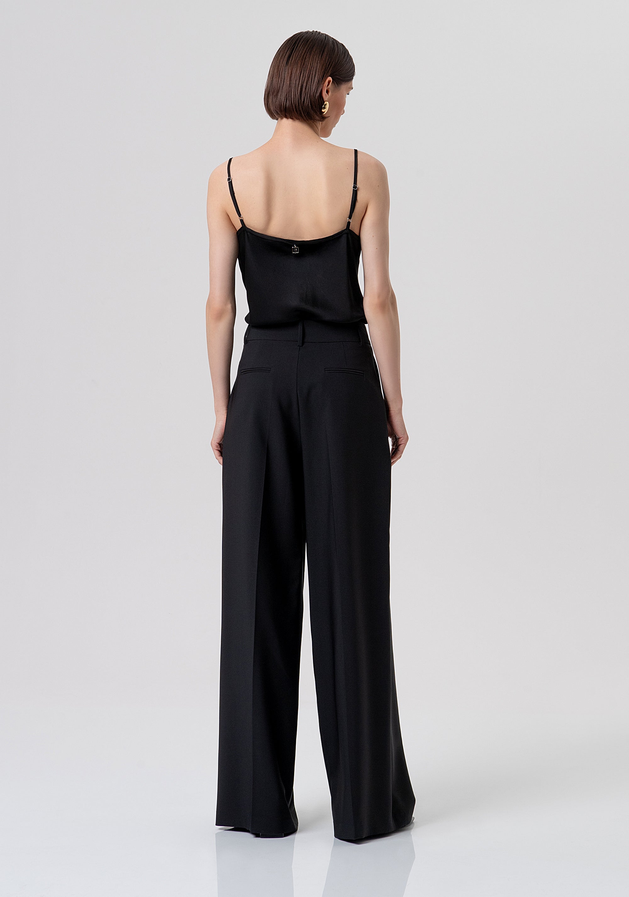 Pantaloni Sartoriali a Vita Alta e Gamba Ampia FR26SV3001W42901-053 Fracomina