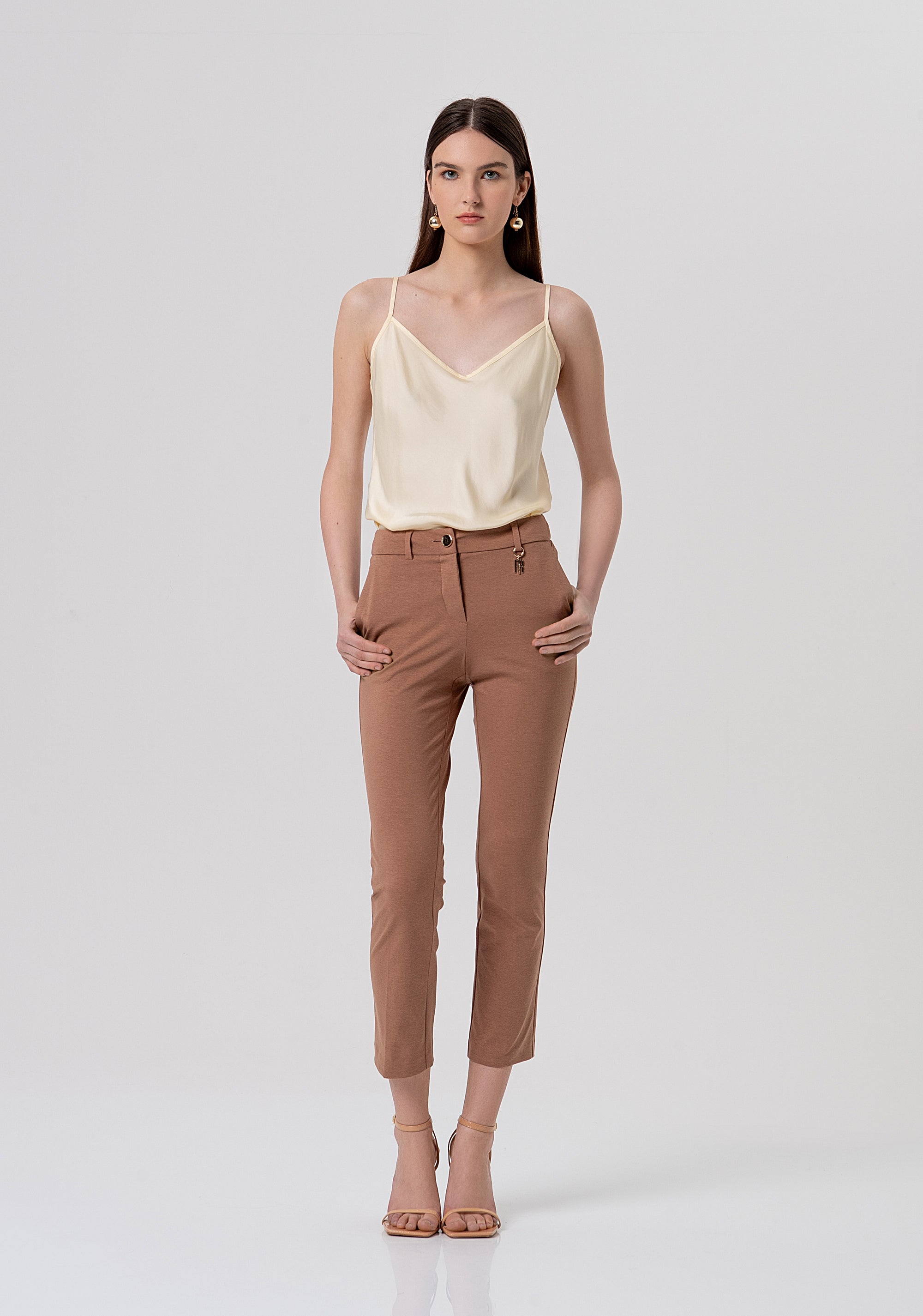 Pantalone regular modello chino in punto milano FR26SV4003W51501-M07 Fracomina