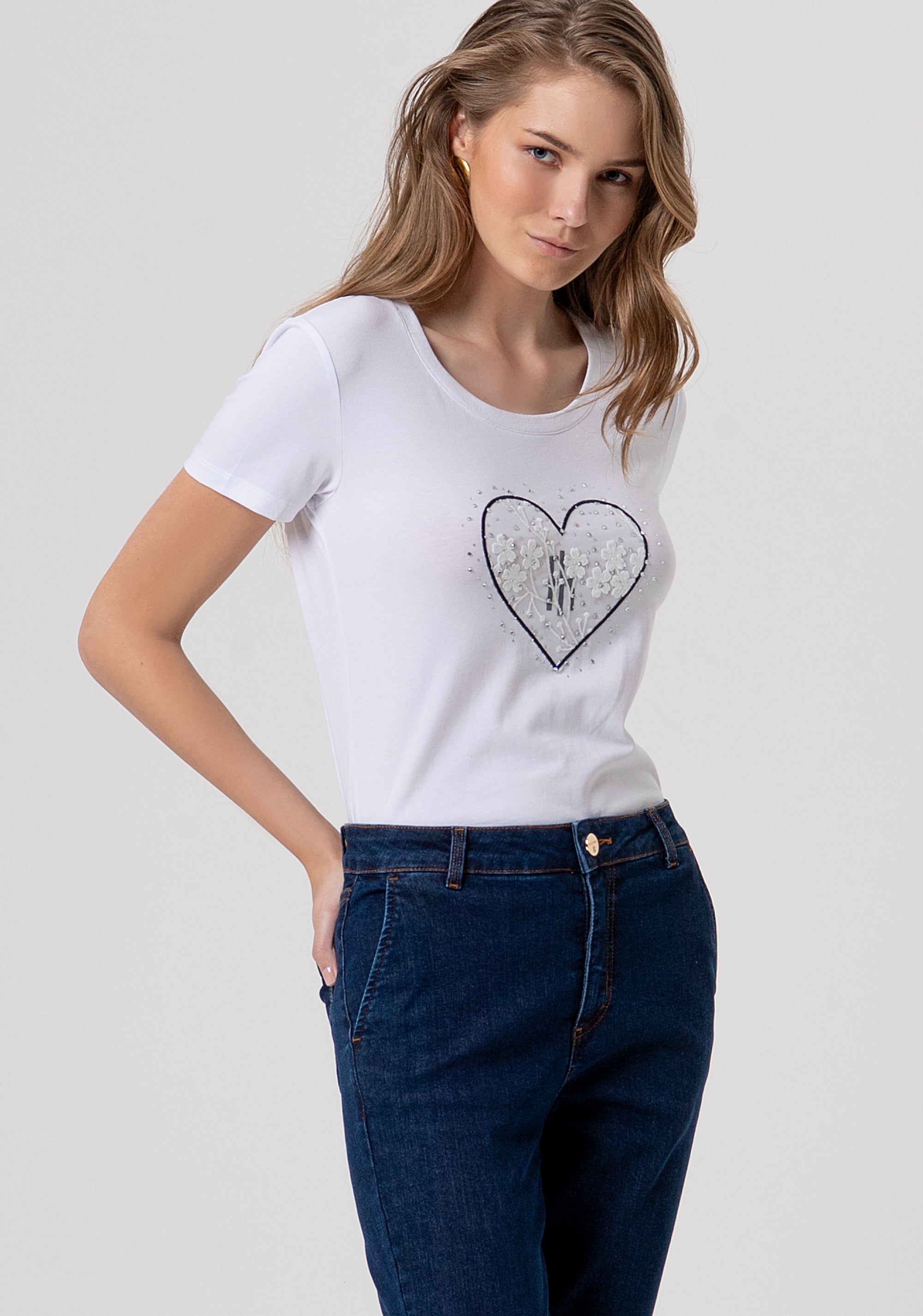 Jeans bootcut in denim con lavaggio raw FR26SV9007D46093-L23 Fracomina