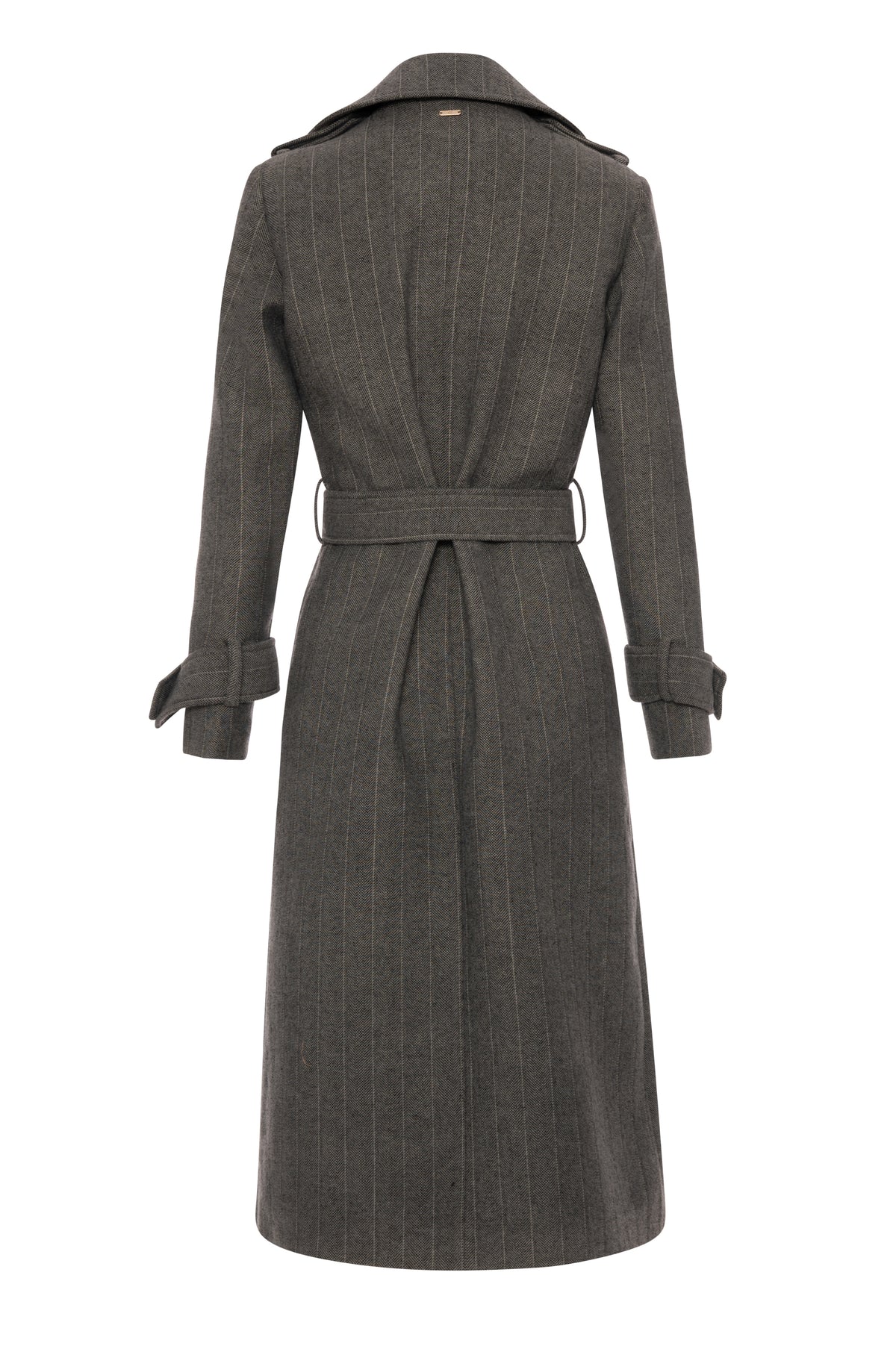 Cappotto regular modello trench in tessuto gessato con lana FR26WC1004W723D4 FRACOMINA