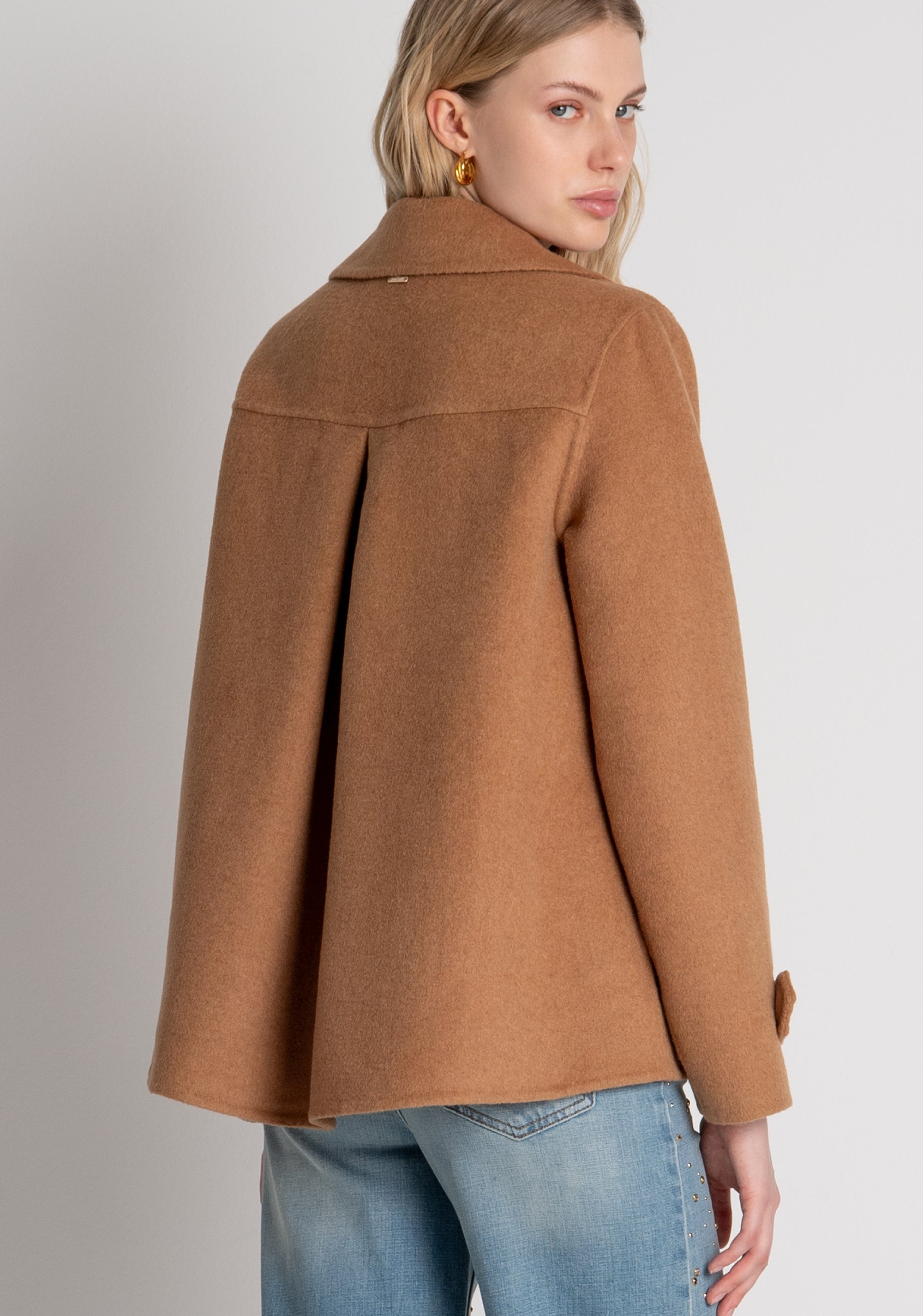 Cappotto linea ad A in panno con lana FR26WC1008W80801 FRACOMINA
