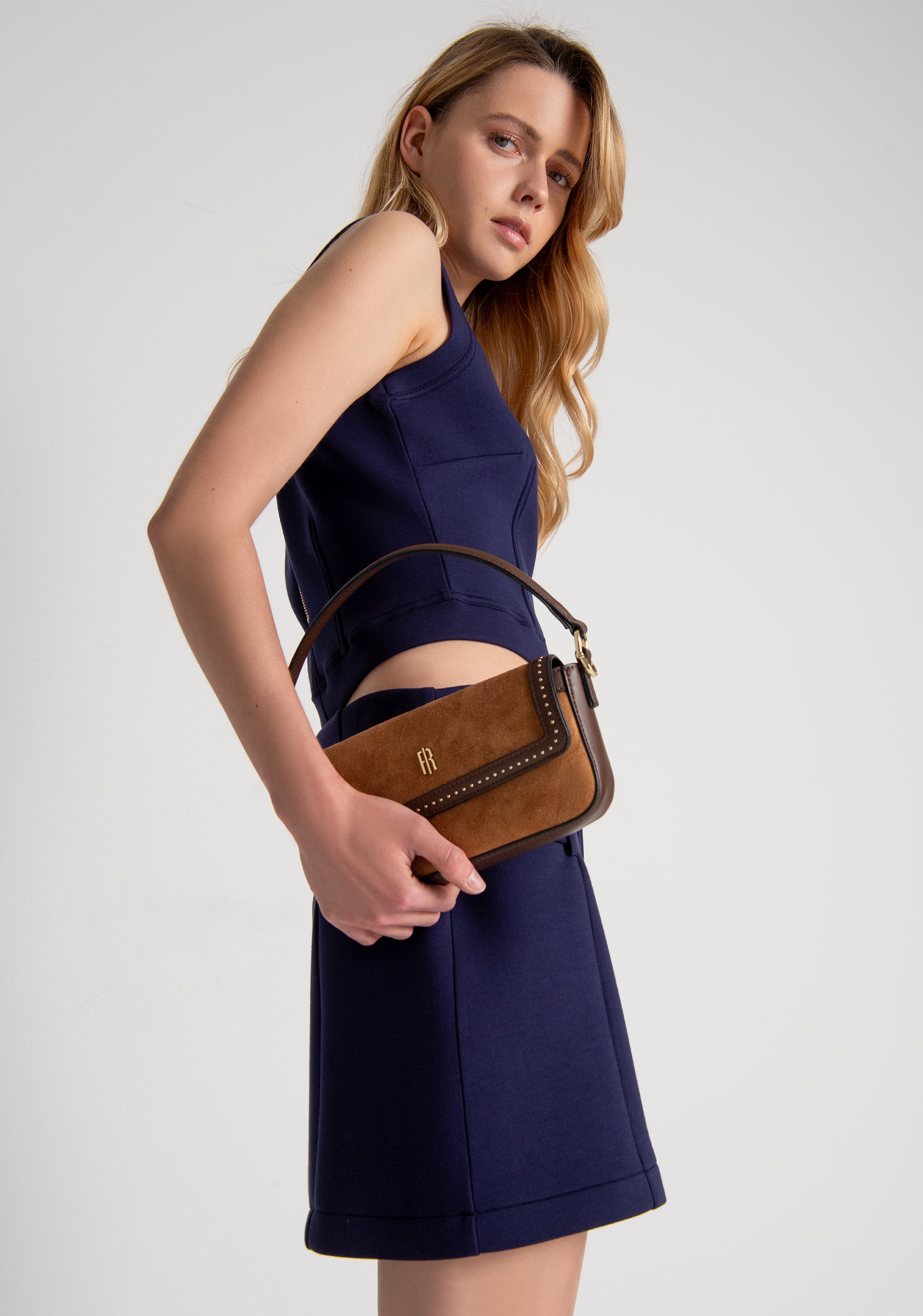Gonna slim mini in tessuto stretch FRACOMINA — immagine 1 di 5