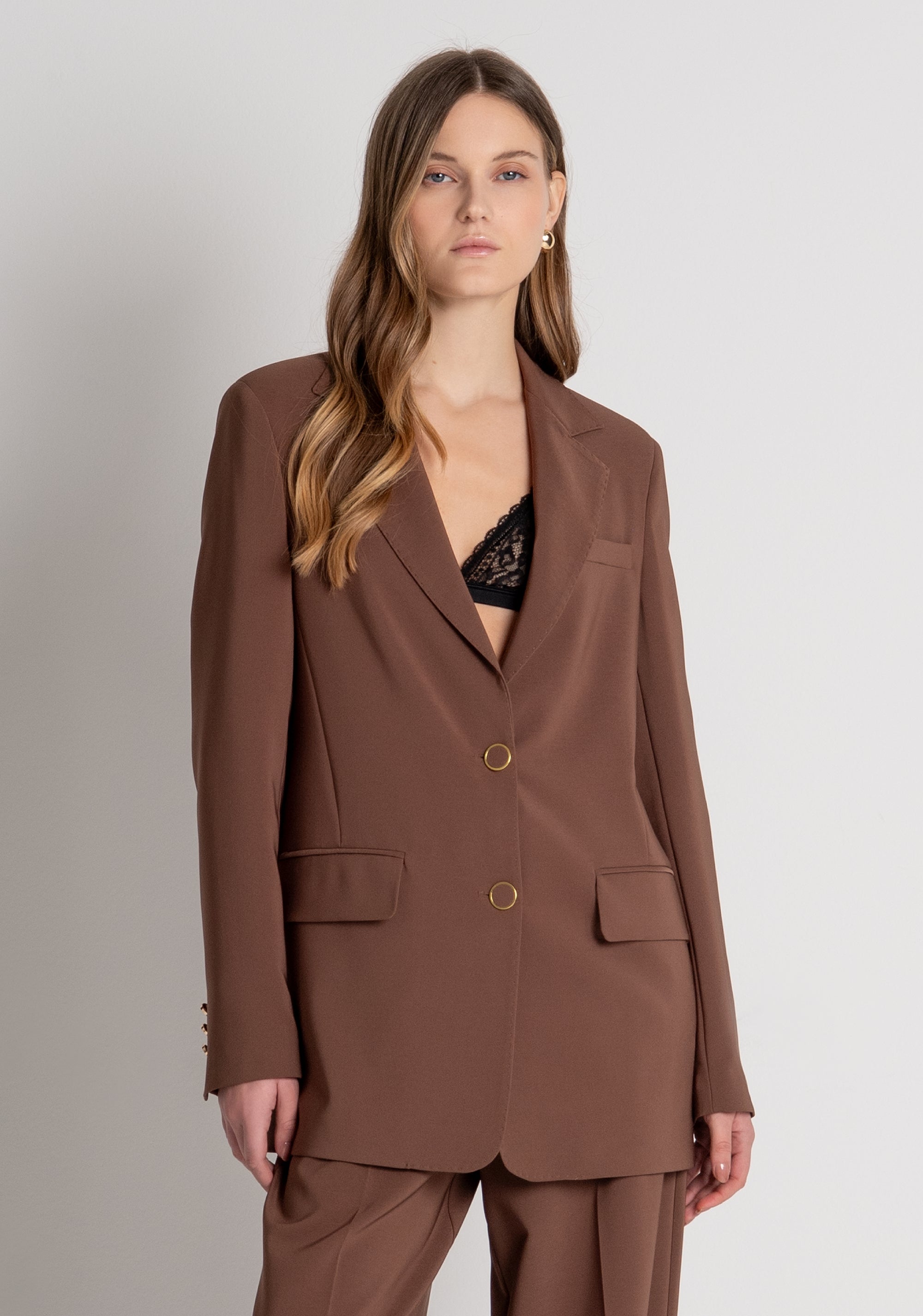 Blazer over lungo monopetto FRACOMINA — immagine 2 di 5