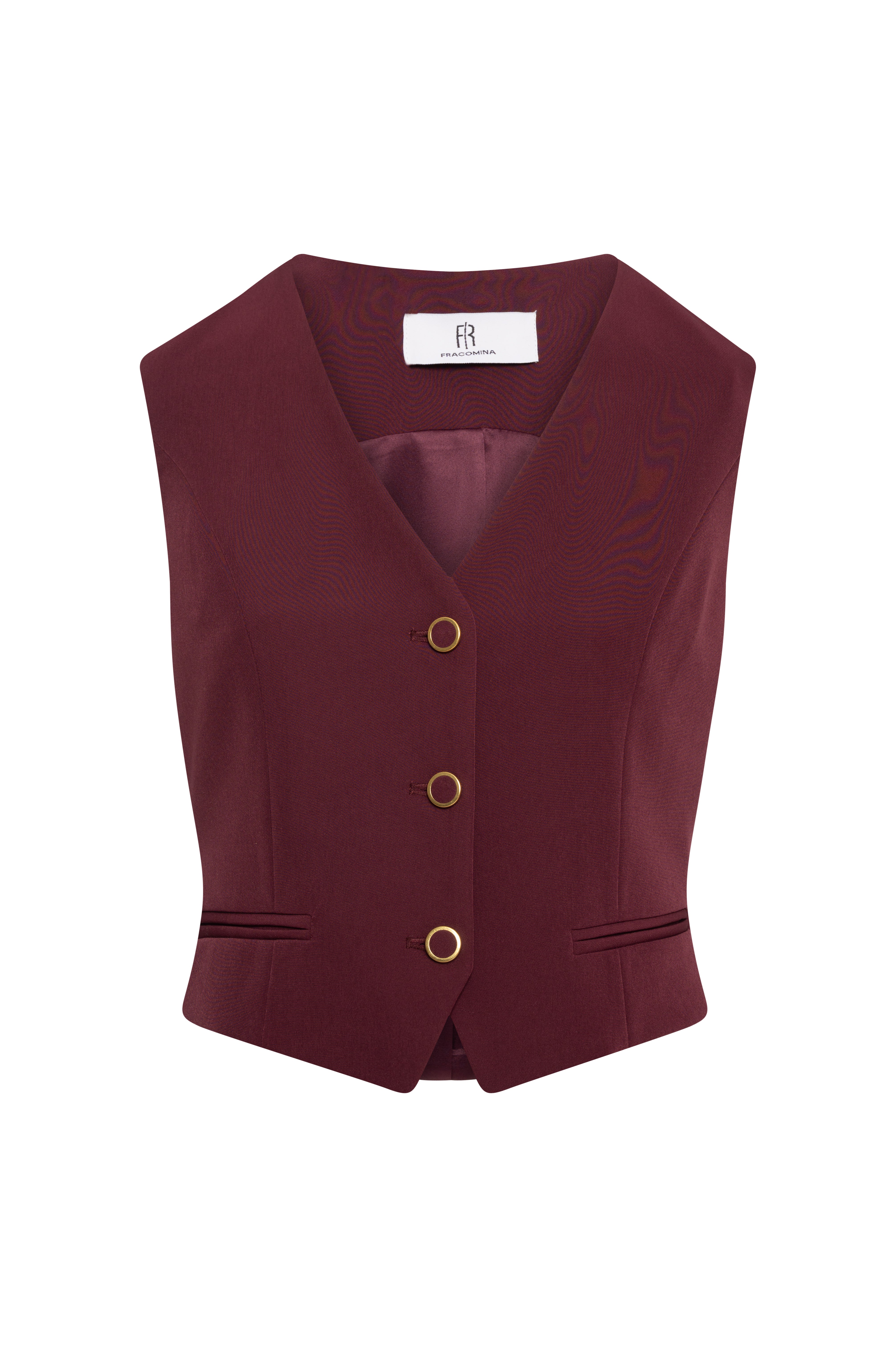Gilet regular con scollo a V FRACOMINA — immagine 3 di 4