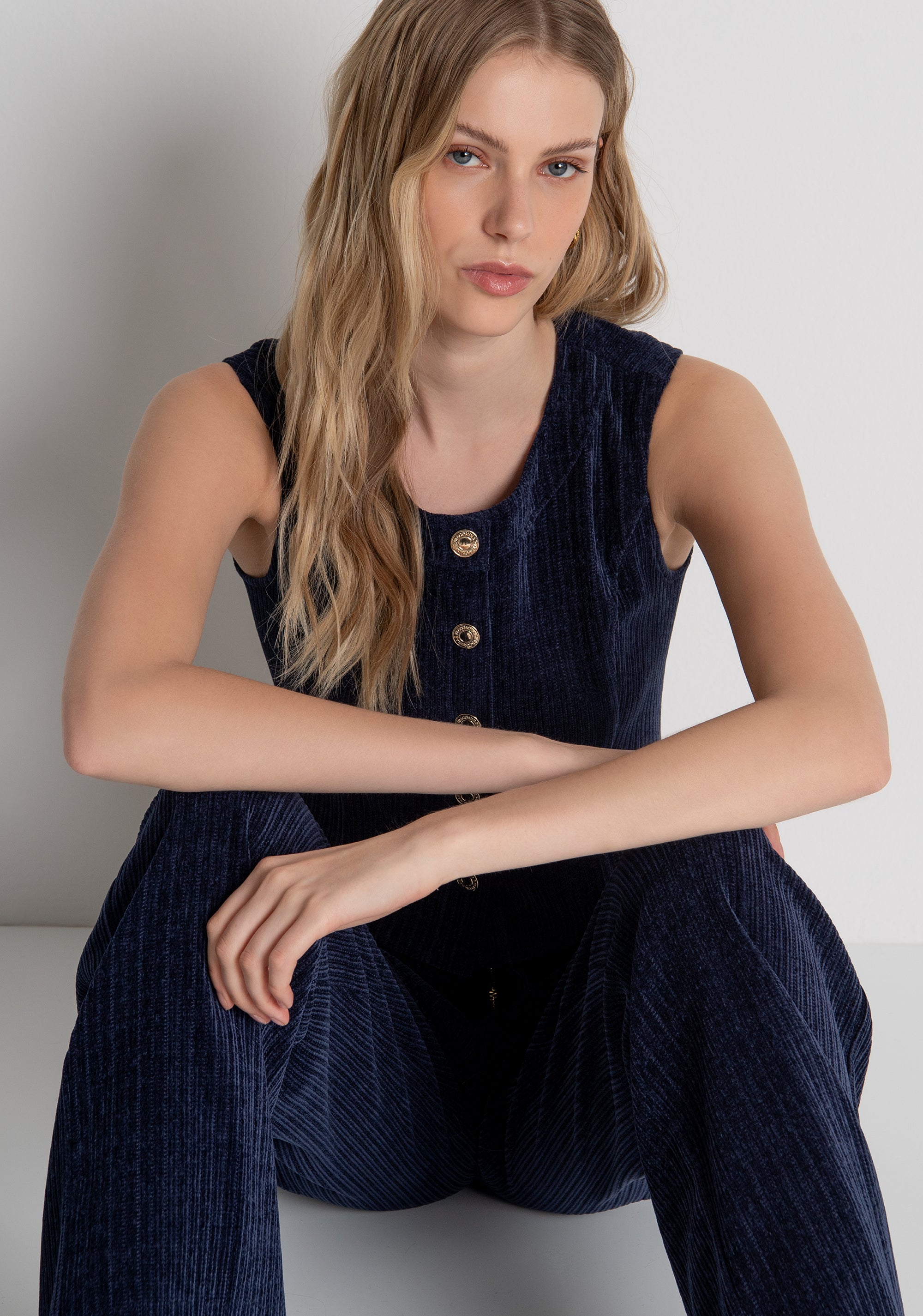 Gilet regular in velluto FR26WJ5012W59601 FRACOMINA