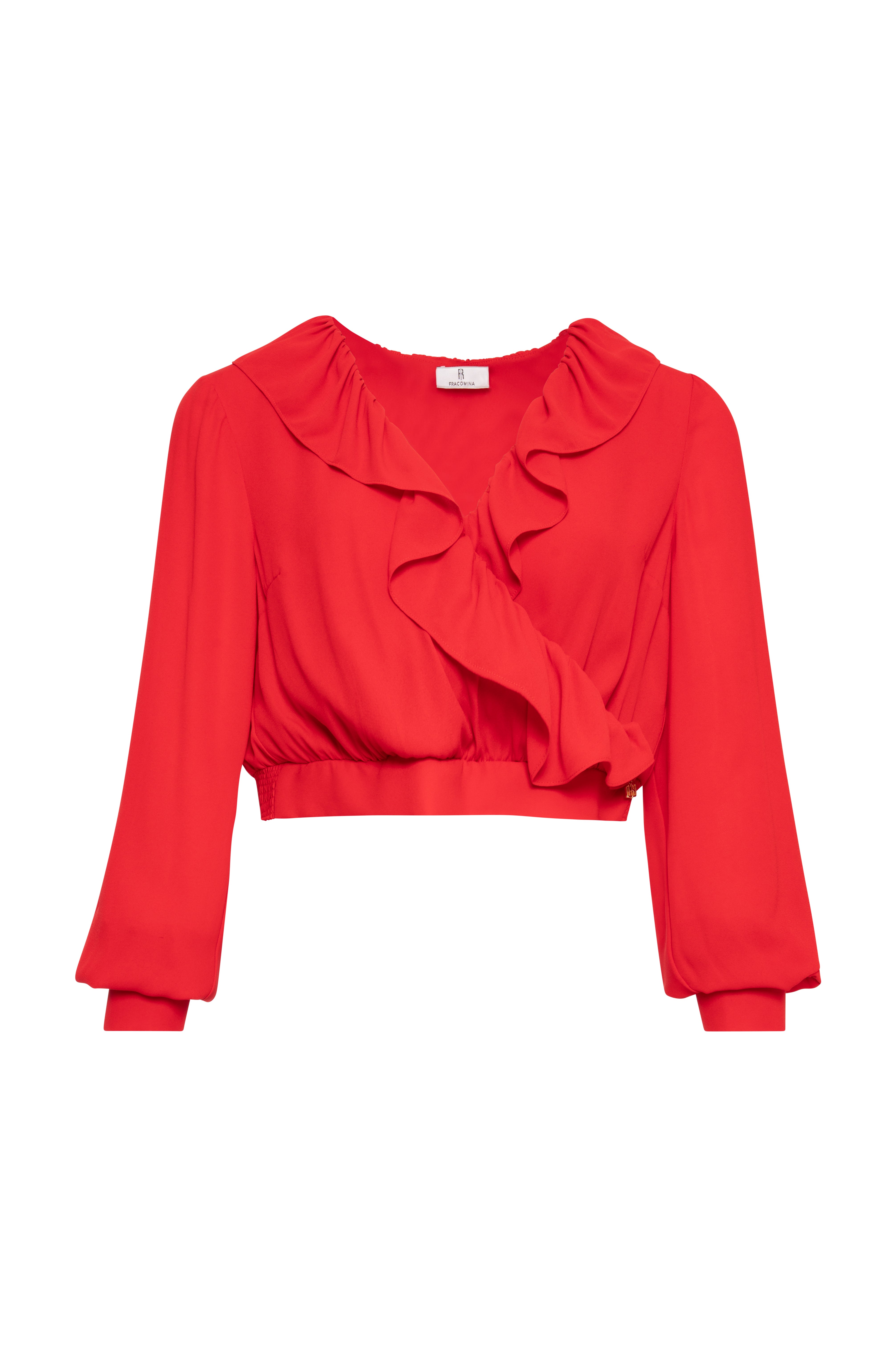 Blusa cropped in georgette FR26WT1007W41201-K38 Fracomina