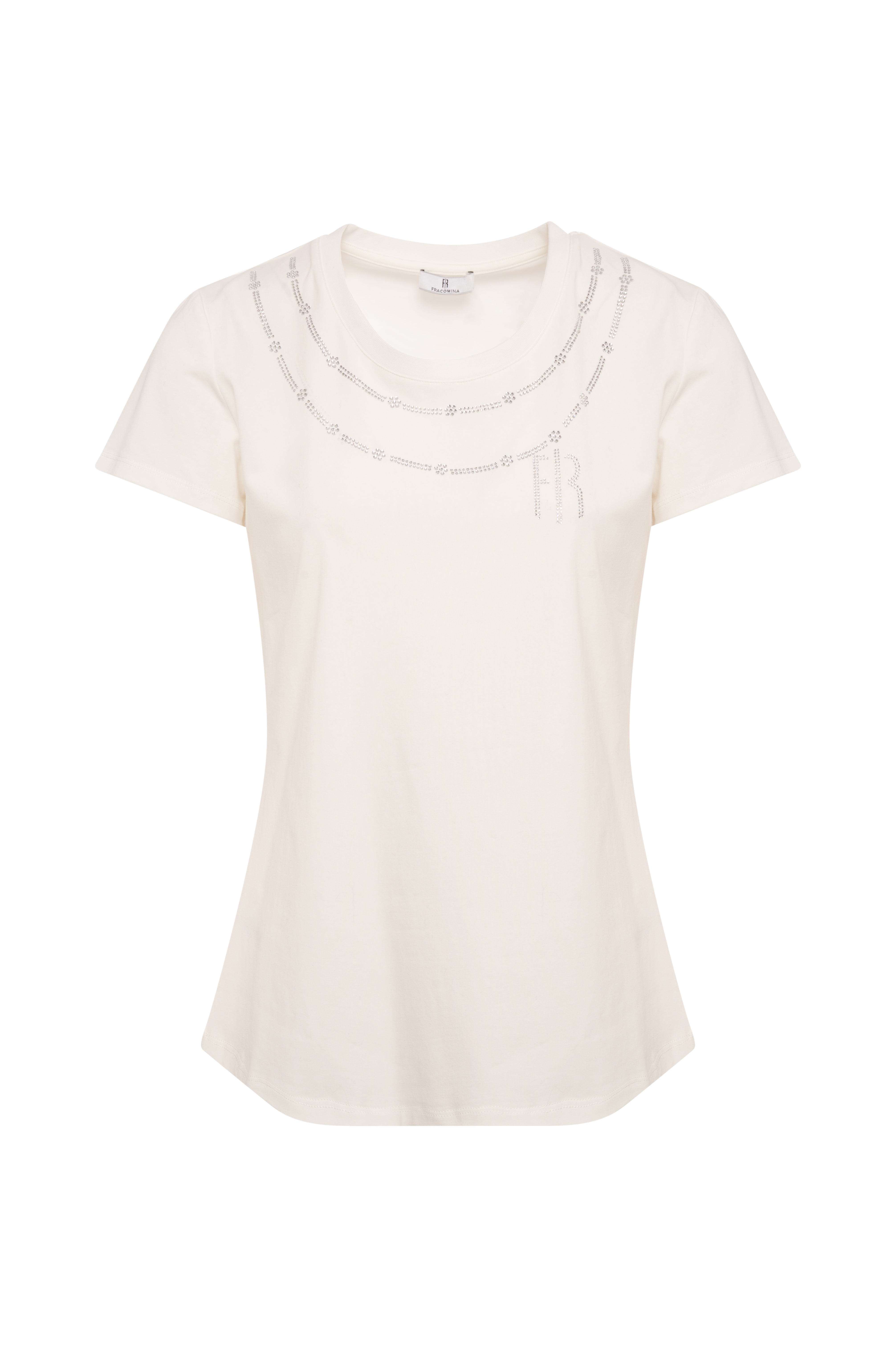 T-shirt regular in jersey di cotone stretch FRACOMINA — immagine 1 di 2