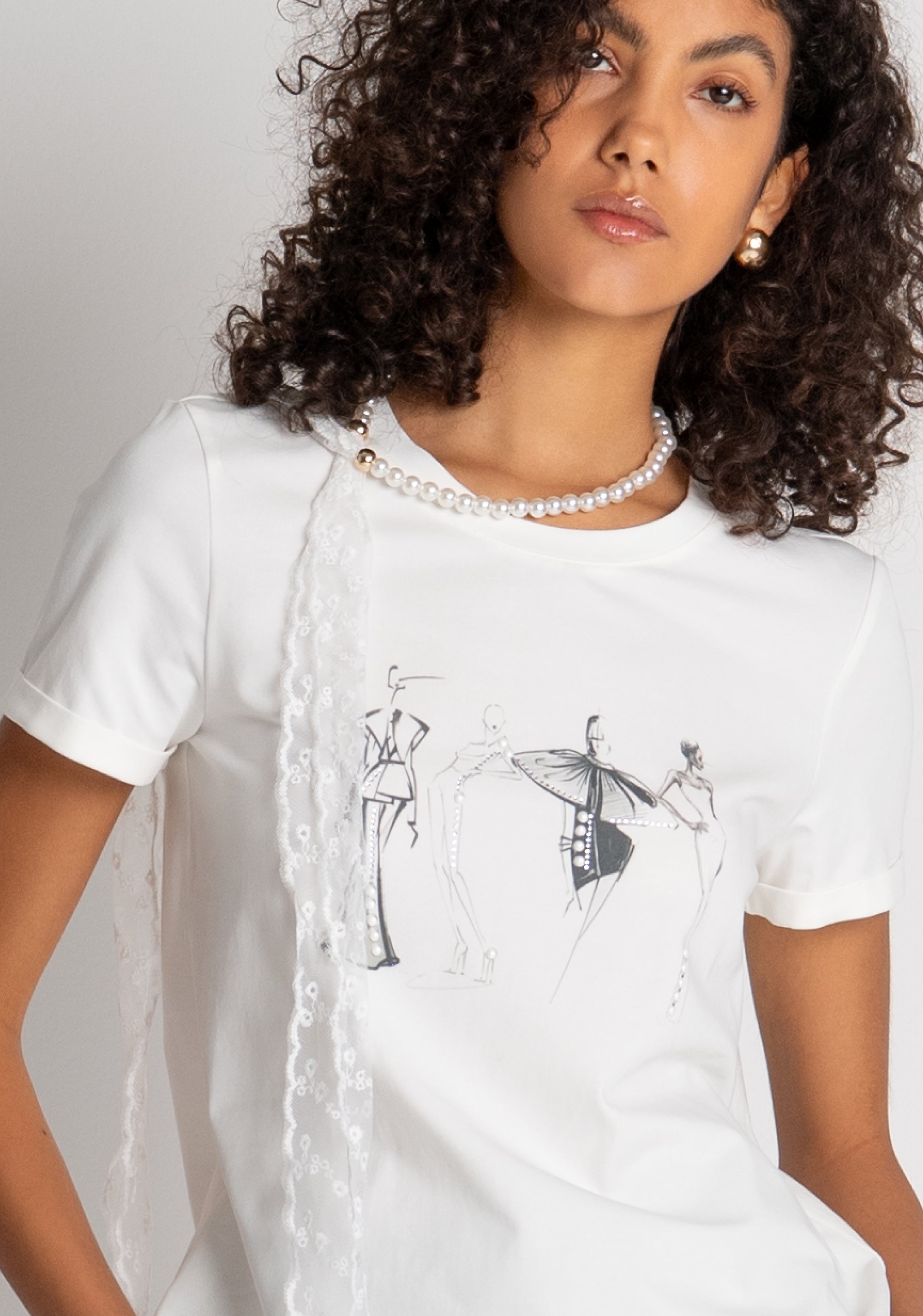 T-shirt regular in jersey di cotone FR26WT3018J401N5 FRACOMINA