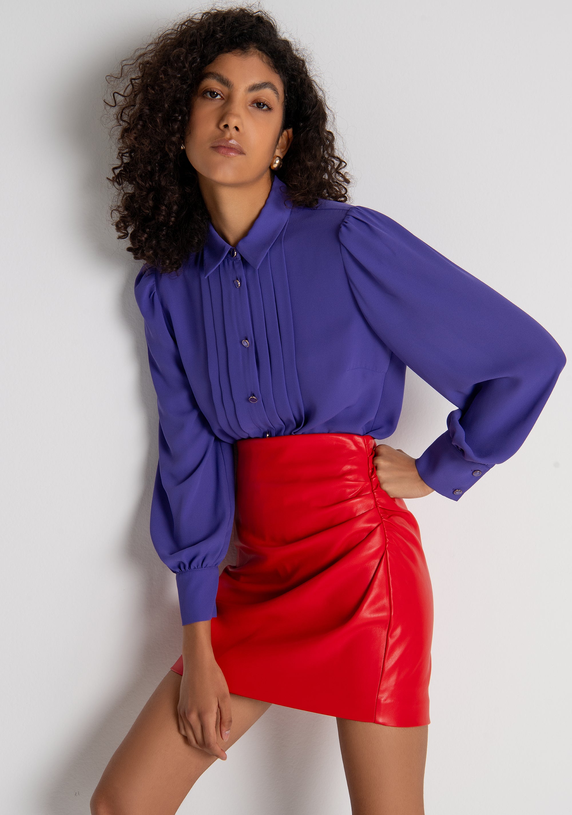 Camicia regular in georgette FR26WT6019W41201 FRACOMINA