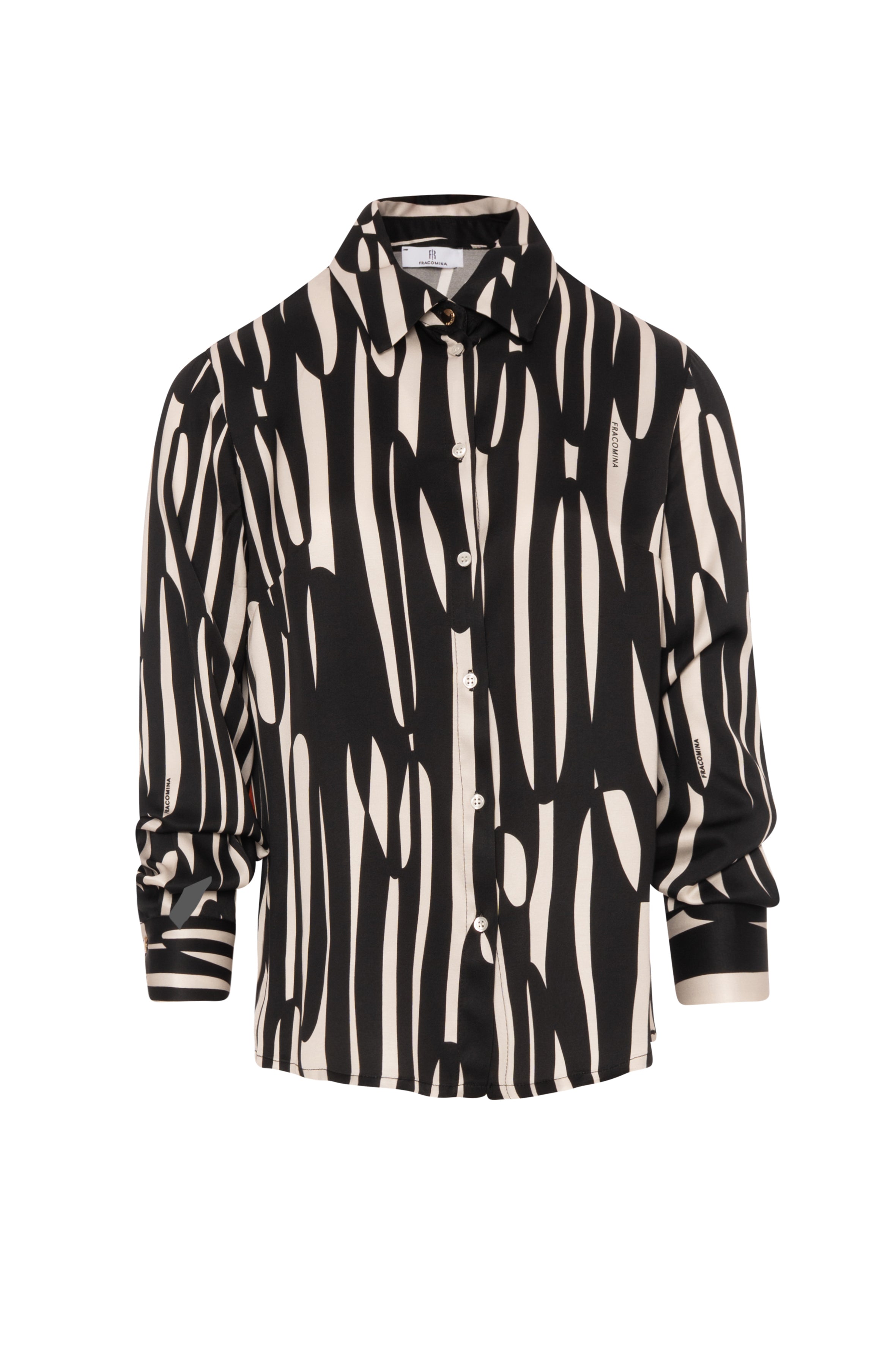 Camicia regular in viscosa con stampa astratta FRACOMINA — immagine 1 di 2