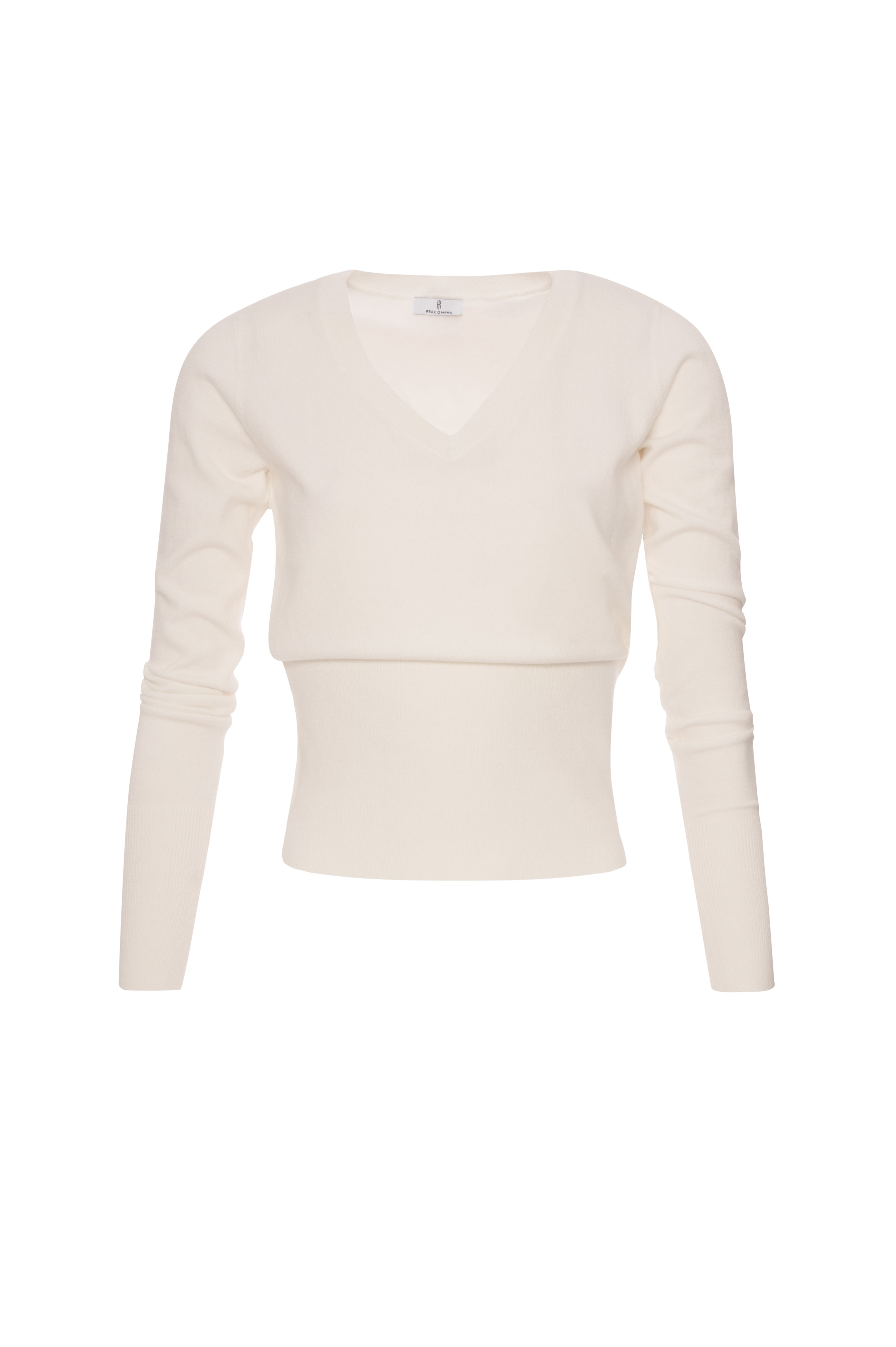 Maglia slim con scollo a V FR26WT7001K50601-K17 Fracomina