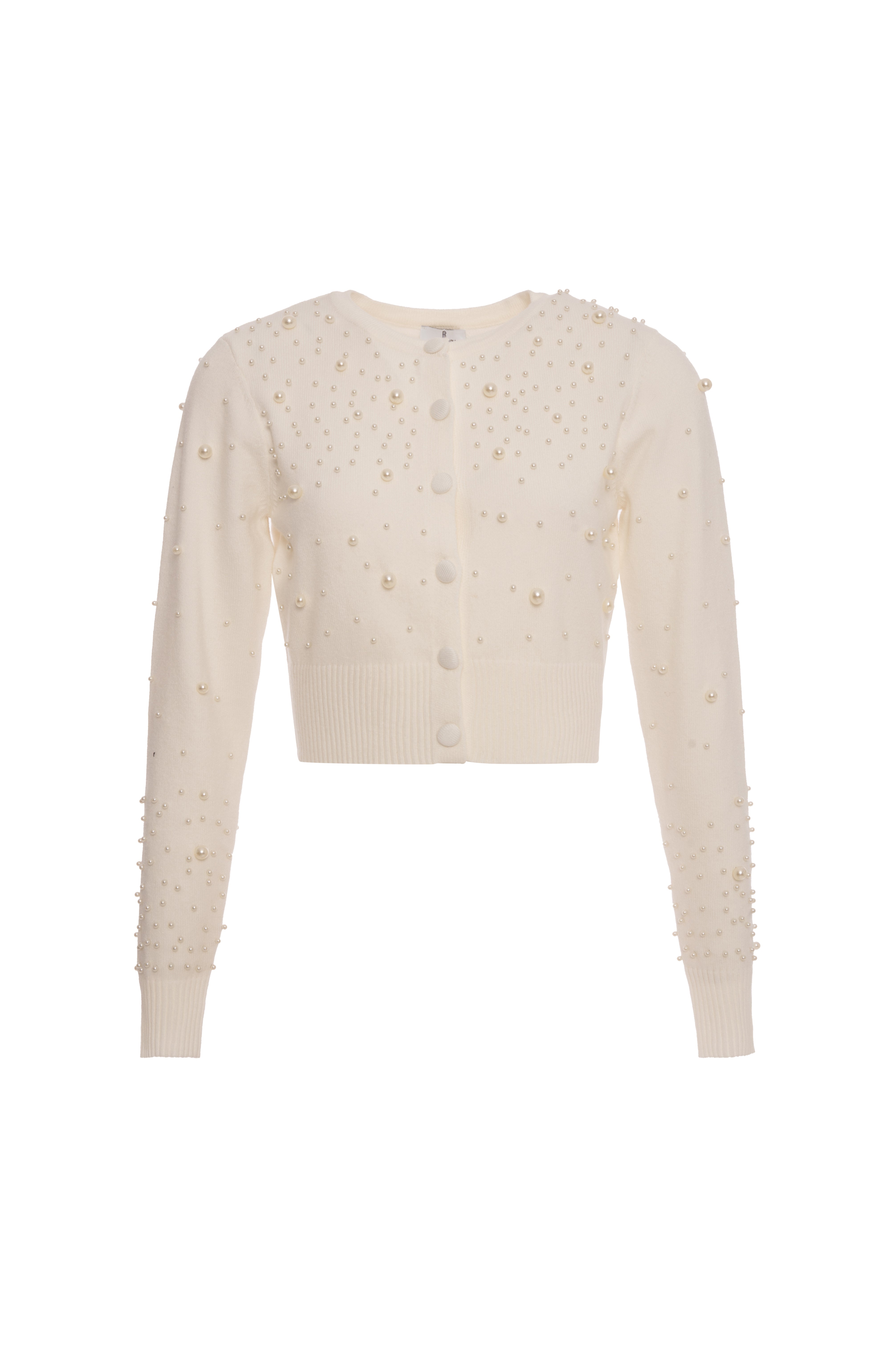 Cardigan cropped con perle applicate FR26WT8009K506R9-K17 Fracomina