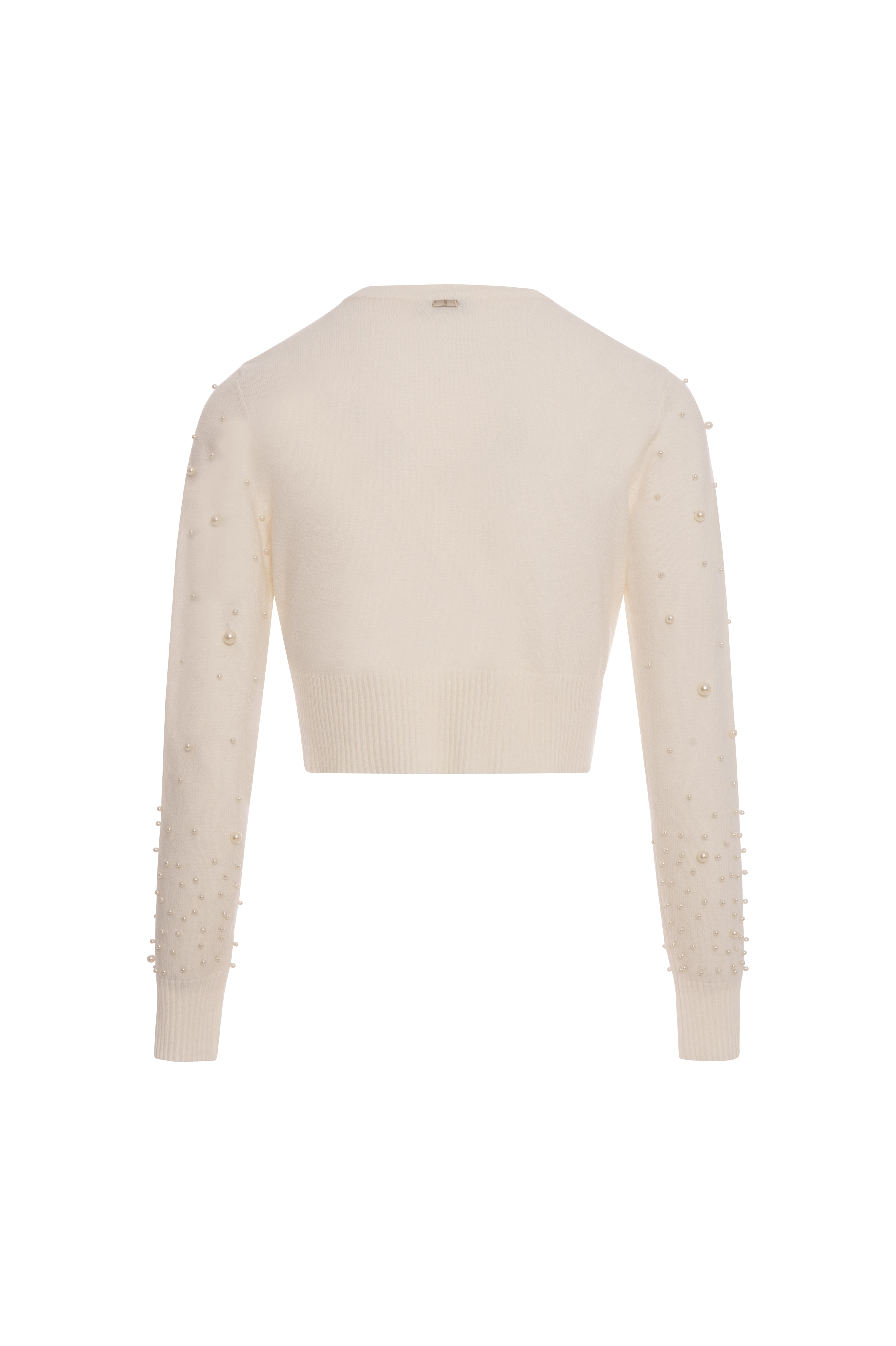 Cardigan cropped con perle applicate FR26WT8009K506R9-K17 Fracomina
