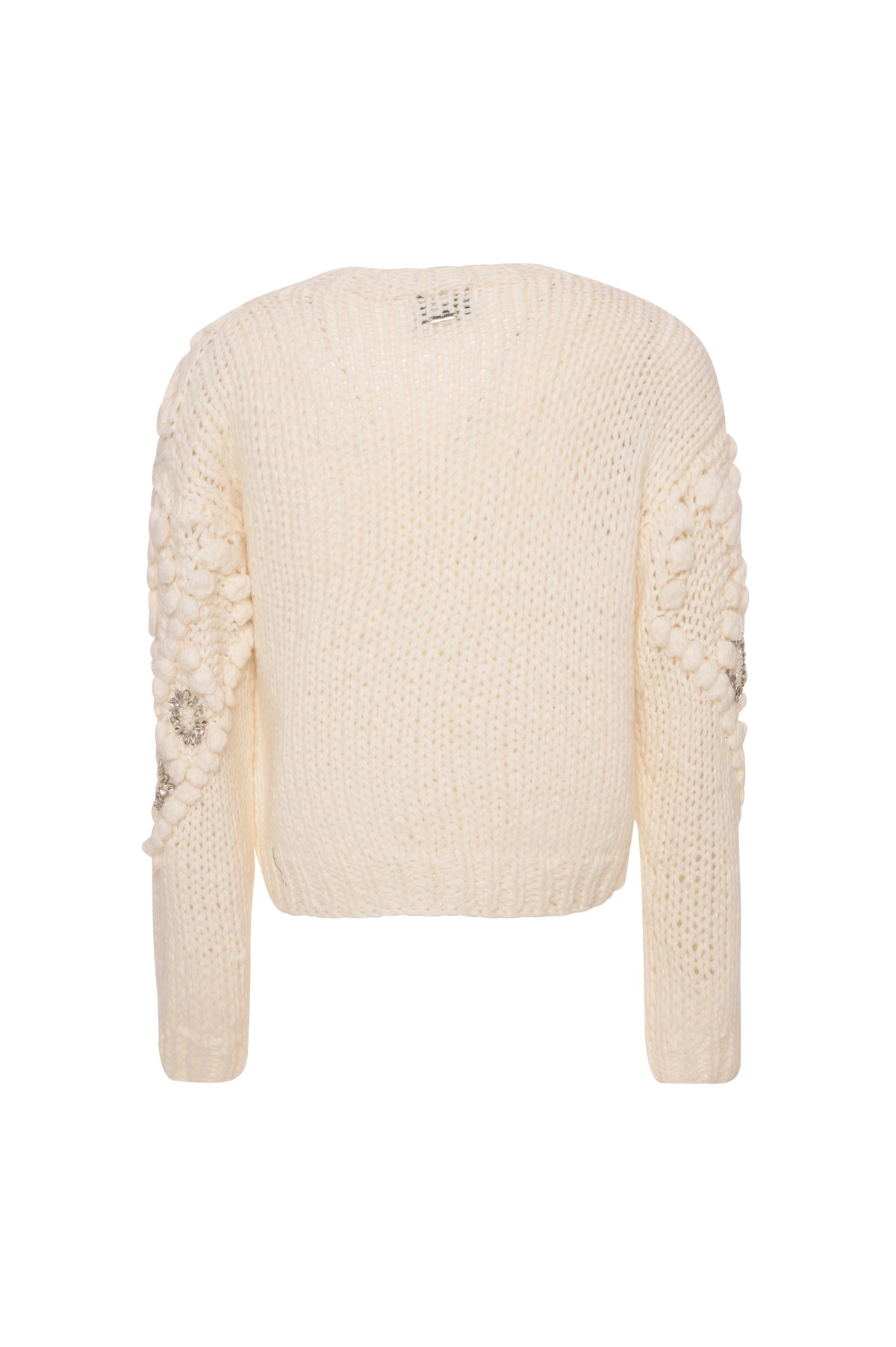 Cardigan regular con punto 3D e applicazioni gioiello FR26WT8030K465R9 FRACOMINA