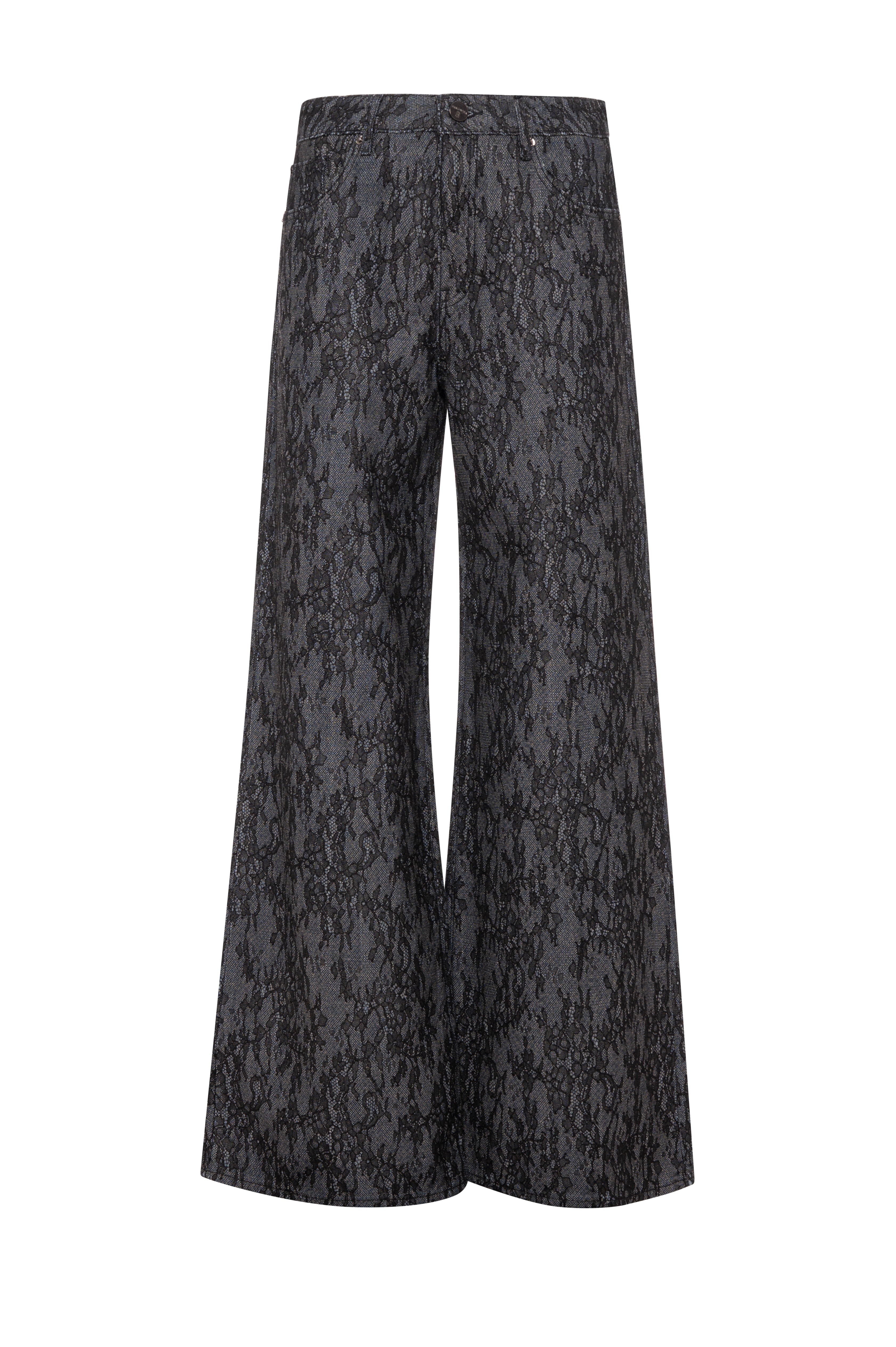 Jeans flare in denim con pizzo FR26WV3015D419G1 FRACOMINA
