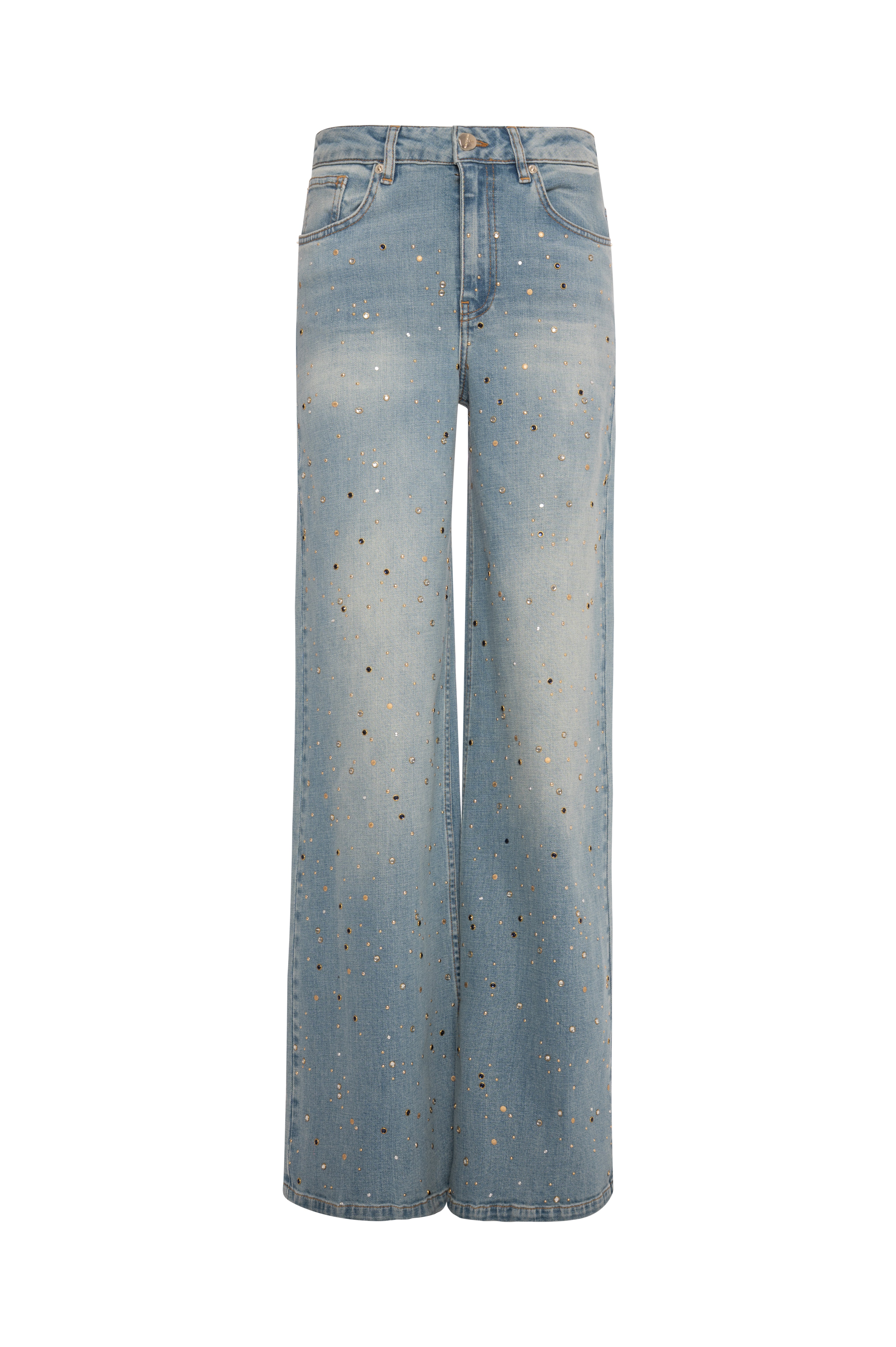 Jeans flare in denim con lavaggio chiaro FRACOMINA — immagine 5 di 7