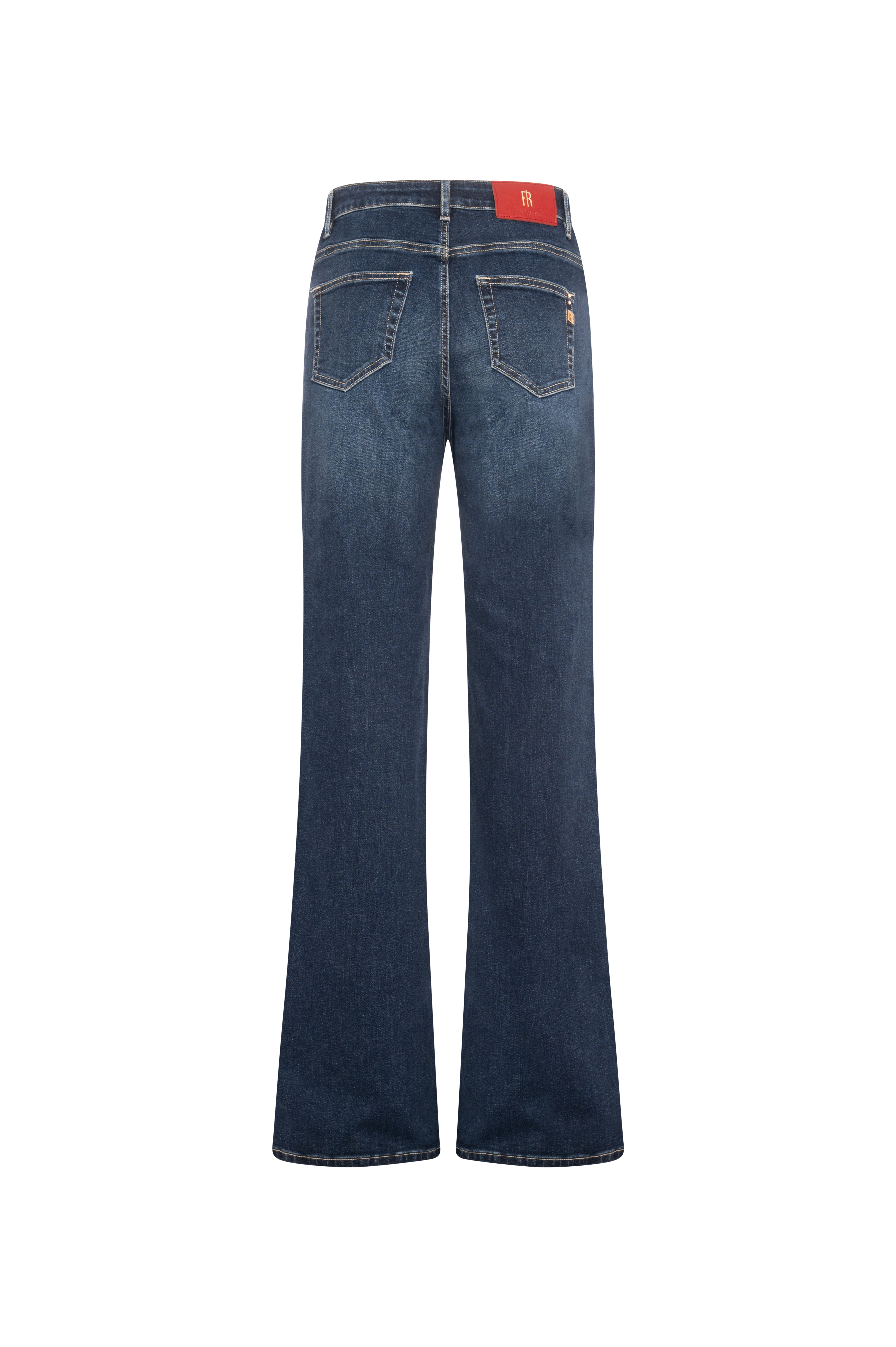 Jeans flare in denim con lavaggio medio FR26WV3015D460G1 FRACOMINA