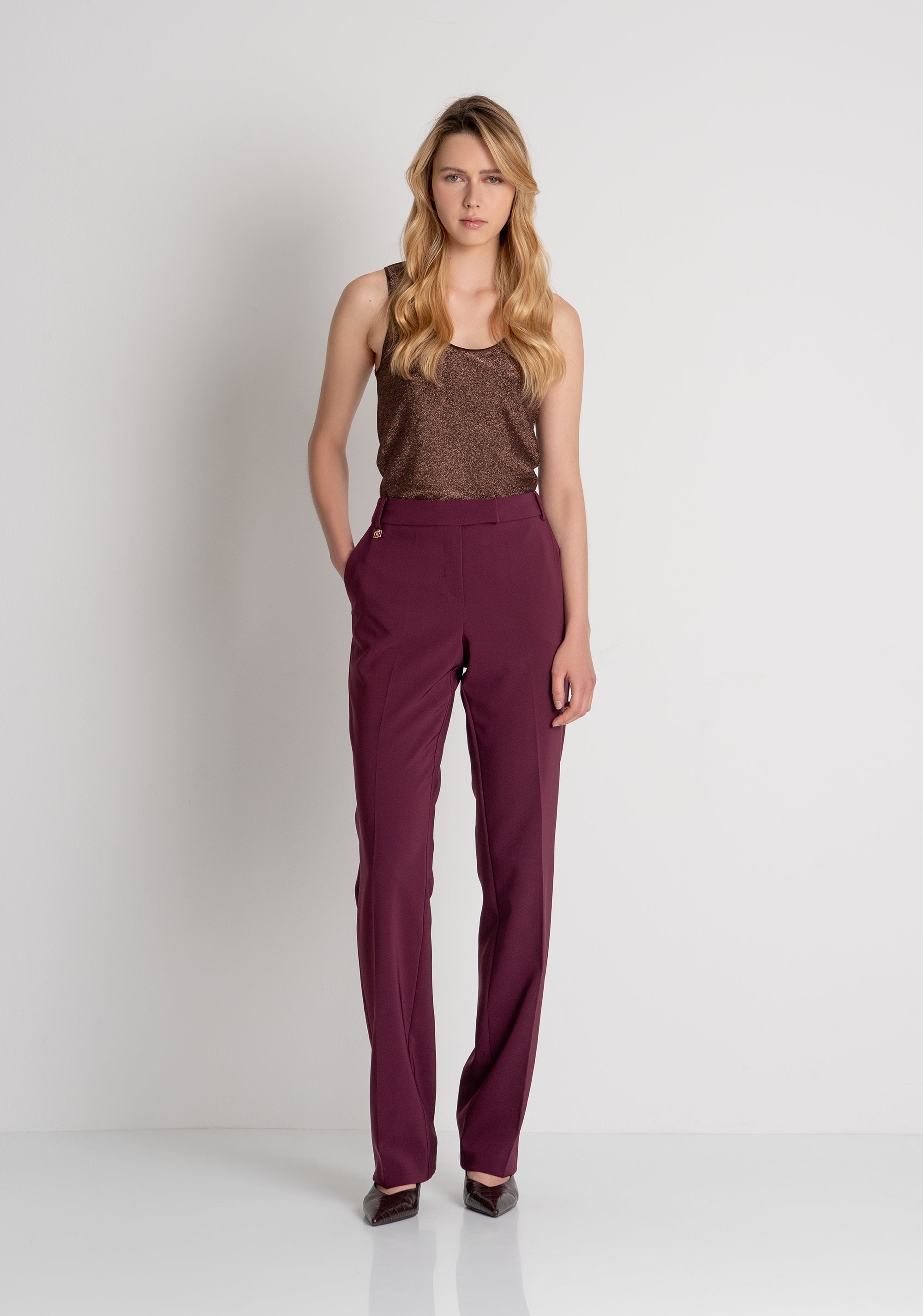 Pantalone regular modello chino FRACOMINA — immagine 2 di 6