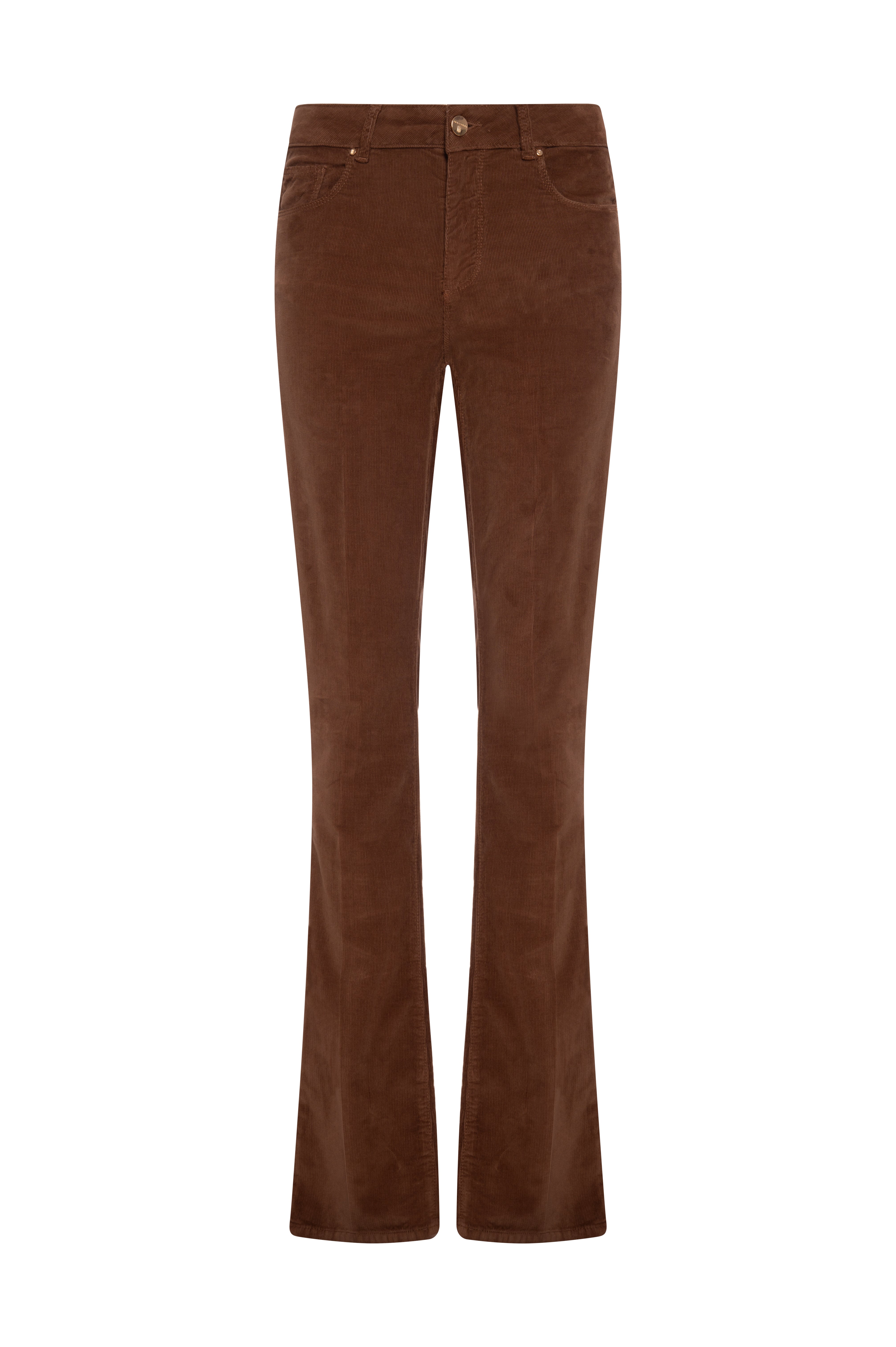 Pantalone bootcut in velluto 1000 righe FRACOMINA — immagine 1 di 2