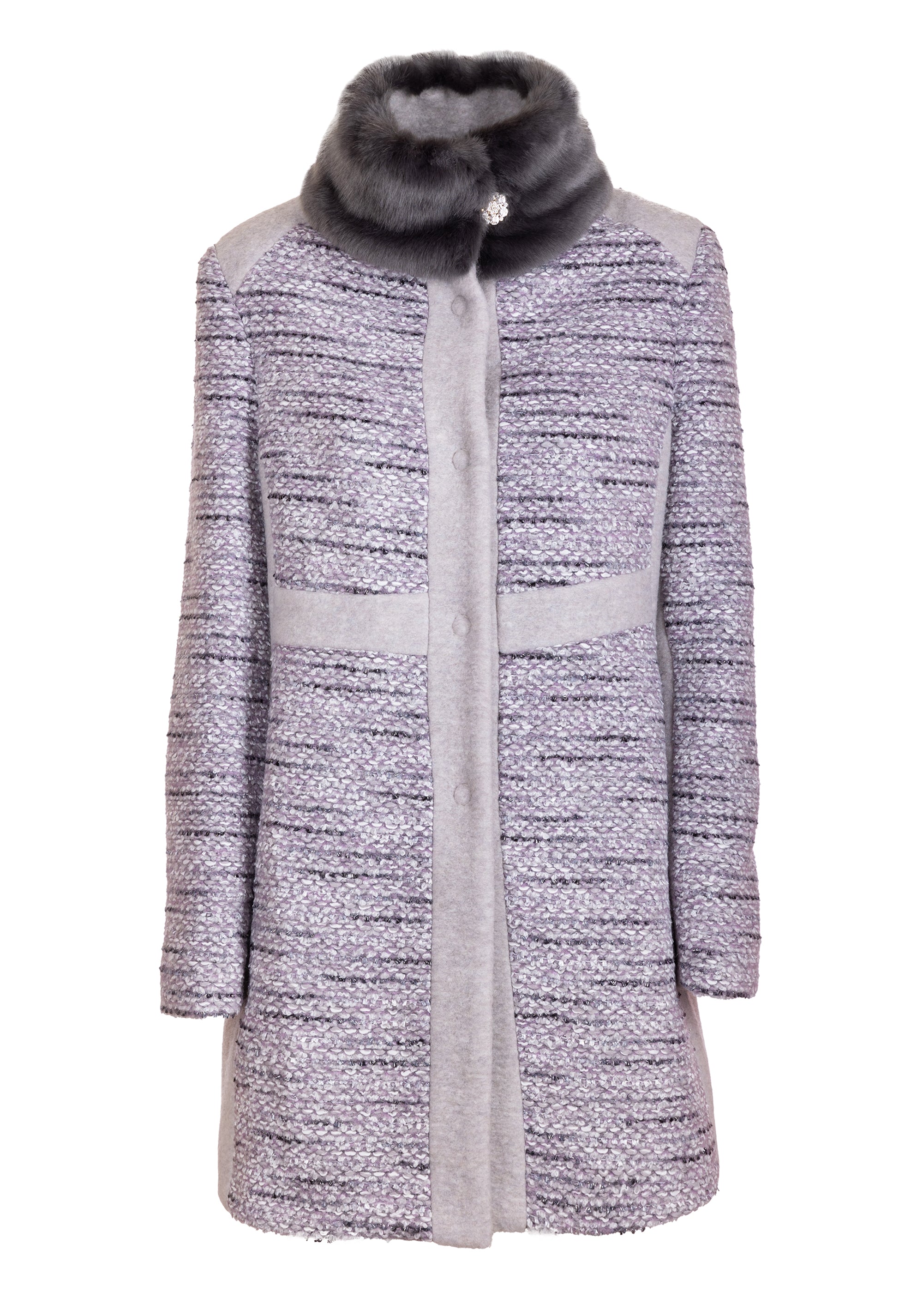 Cappotto regular in tweed FS23WC1007W57801 Fracomina