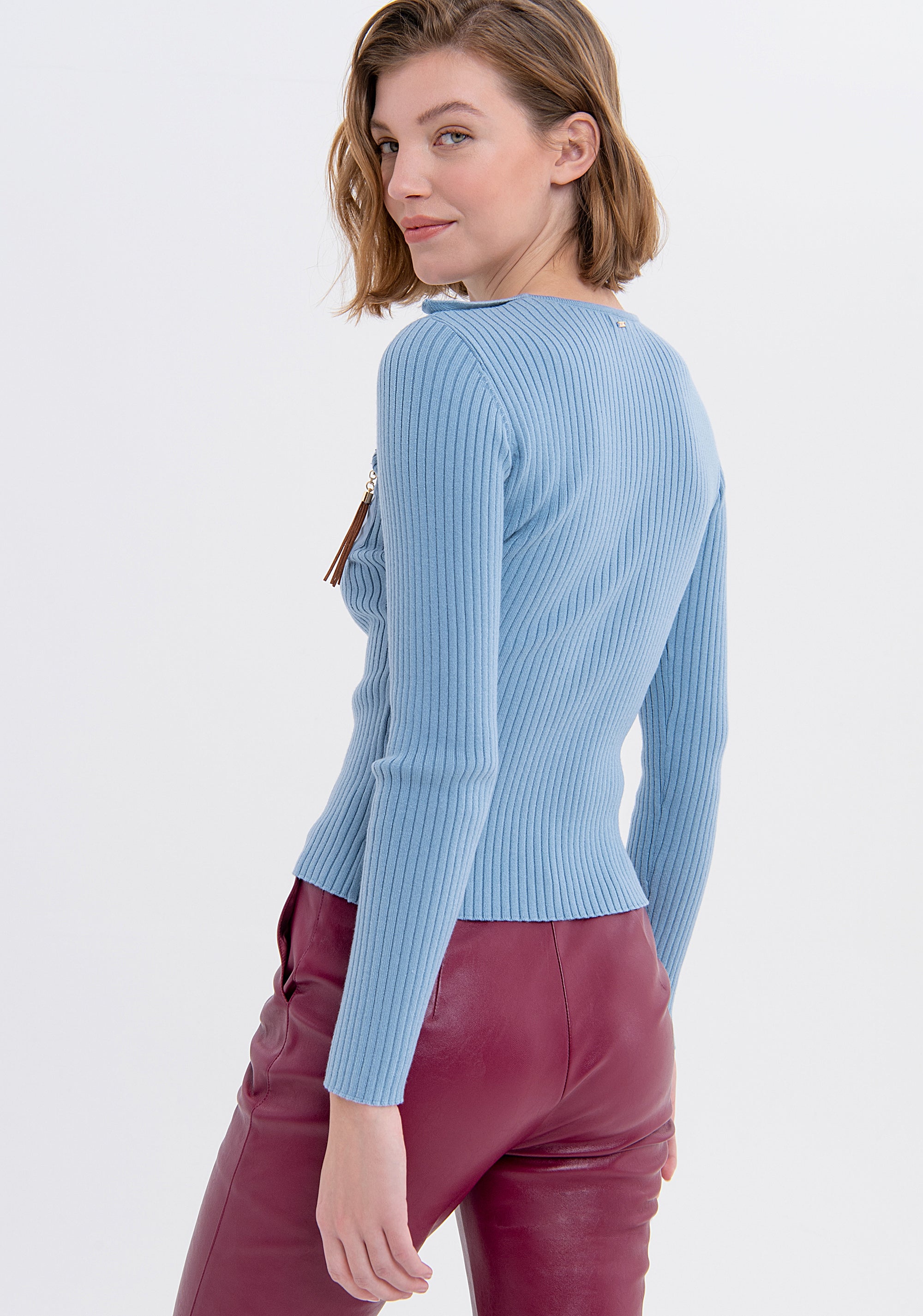 Maglia slim a coste FS23WT7011K50401 Fracomina