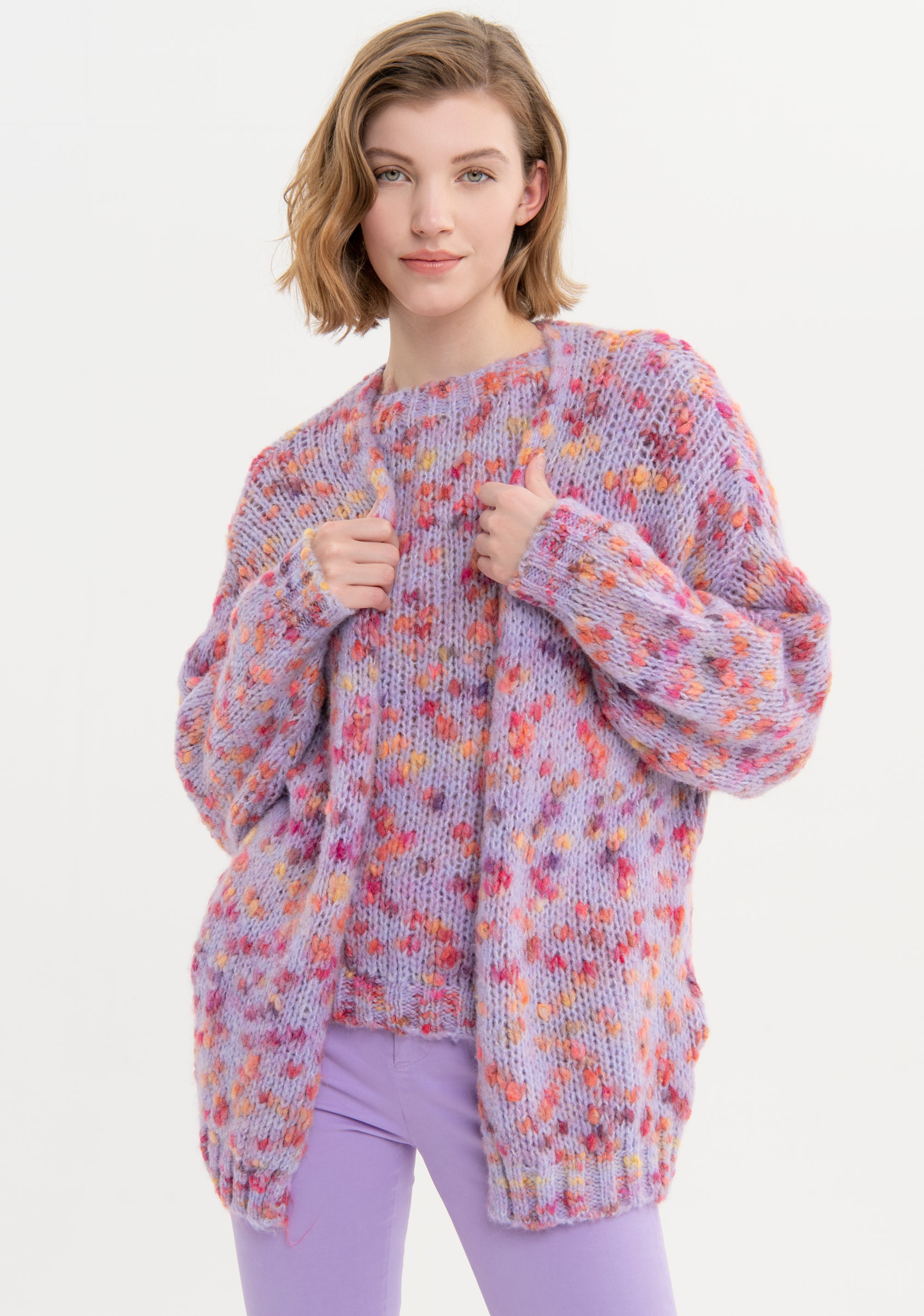 Cardigan over aperto con lana FS23WT8015K45701 Fracomina