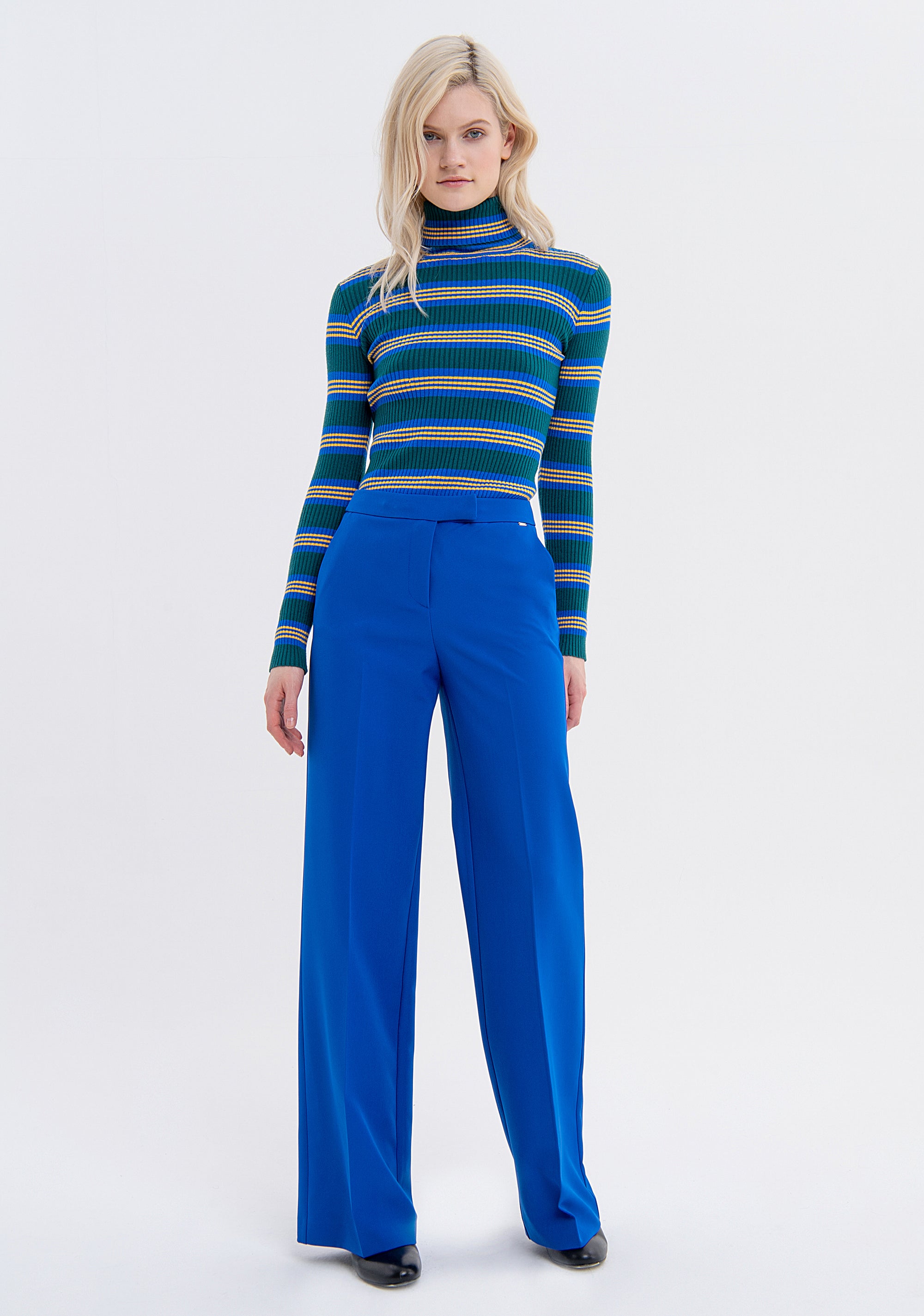 Pantaloni ampi a palazzo in tessuto tecnico FS23WV3003W42901 Fracomina
