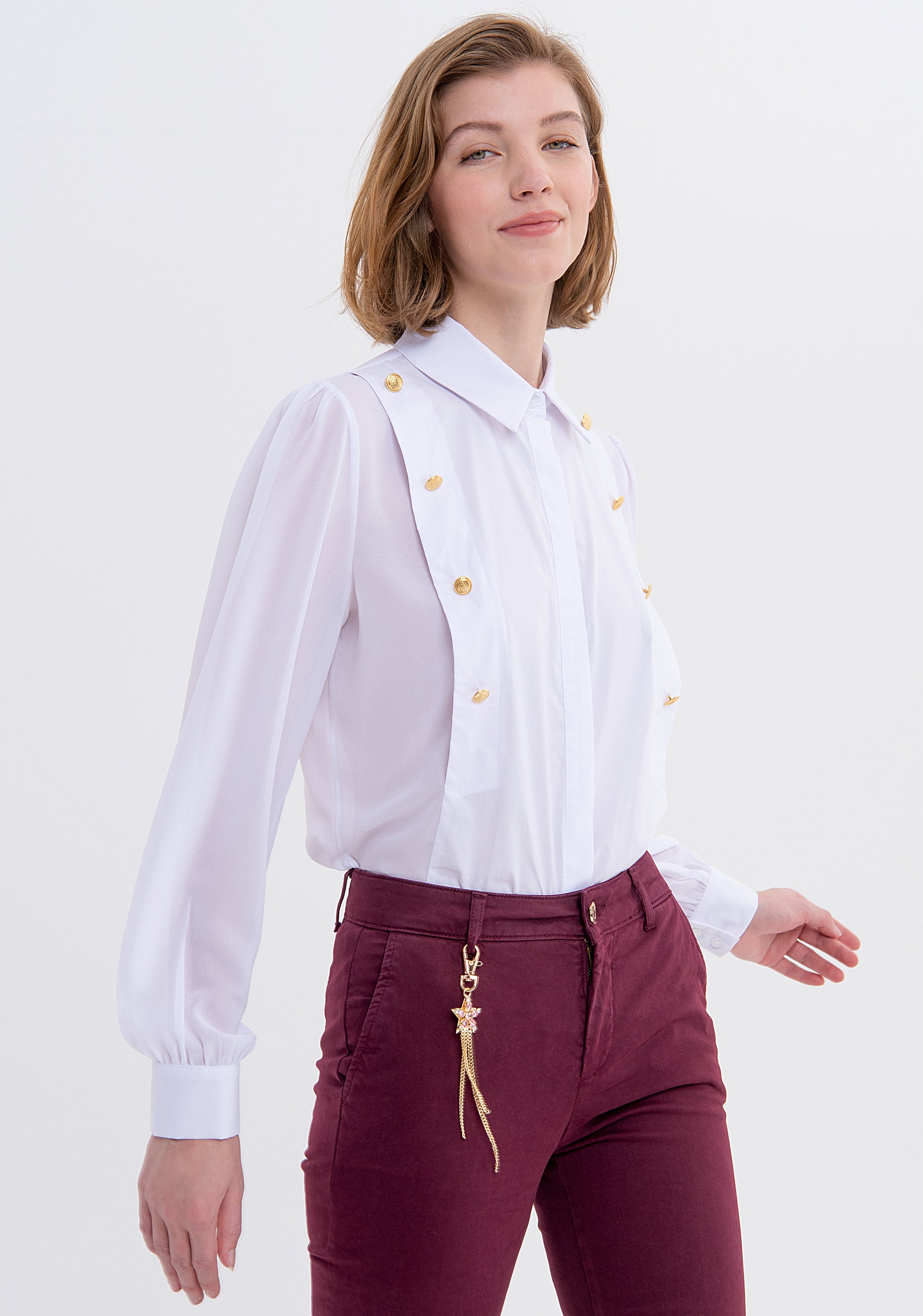 Pantalone bootcut in gabardina FS23WVA003W47201 Fracomina