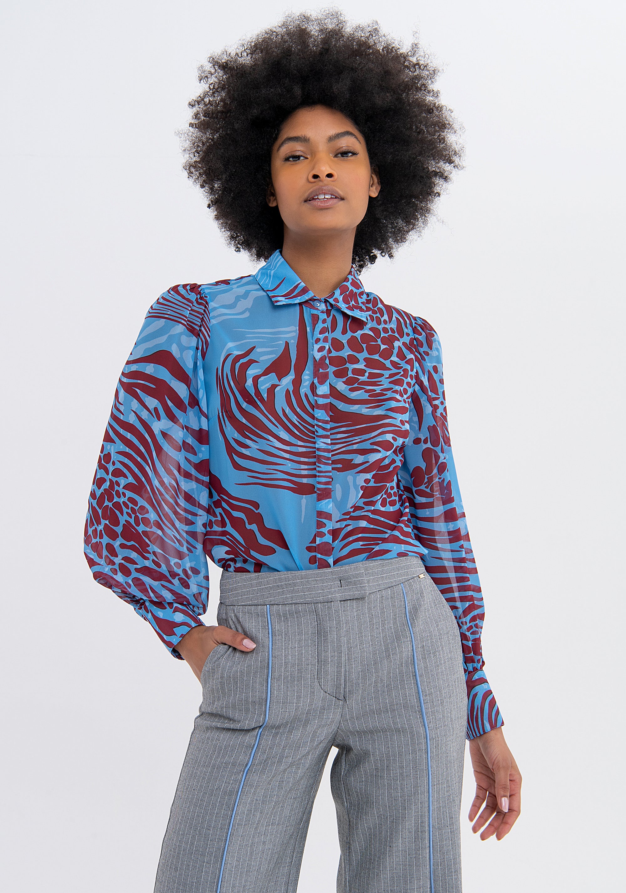 Pantalone cropped modello culotte in tessuto spigato FS23WVB001W662J1 Fracomina