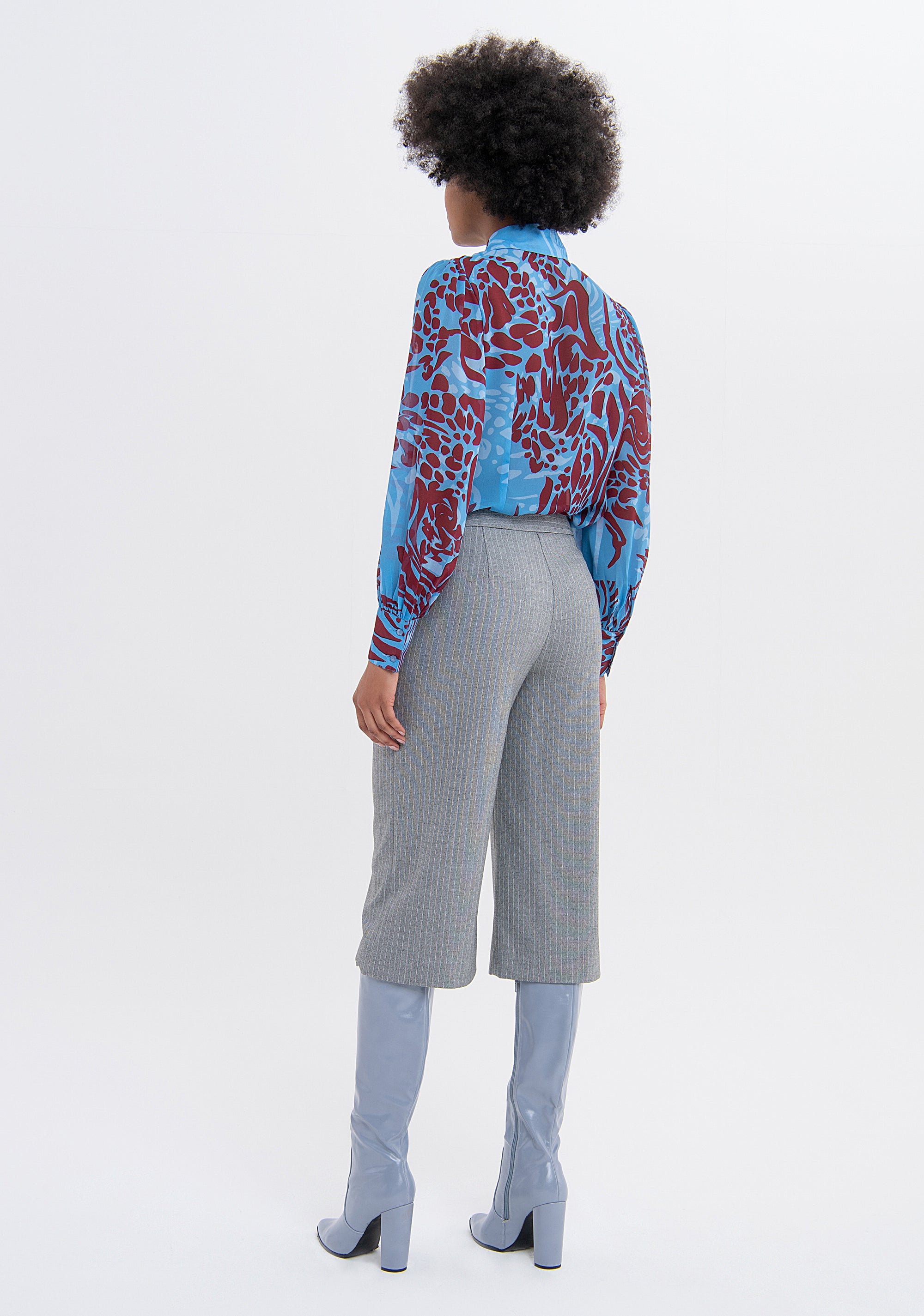 Pantalone cropped modello culotte in tessuto spigato FS23WVB001W662J1 Fracomina