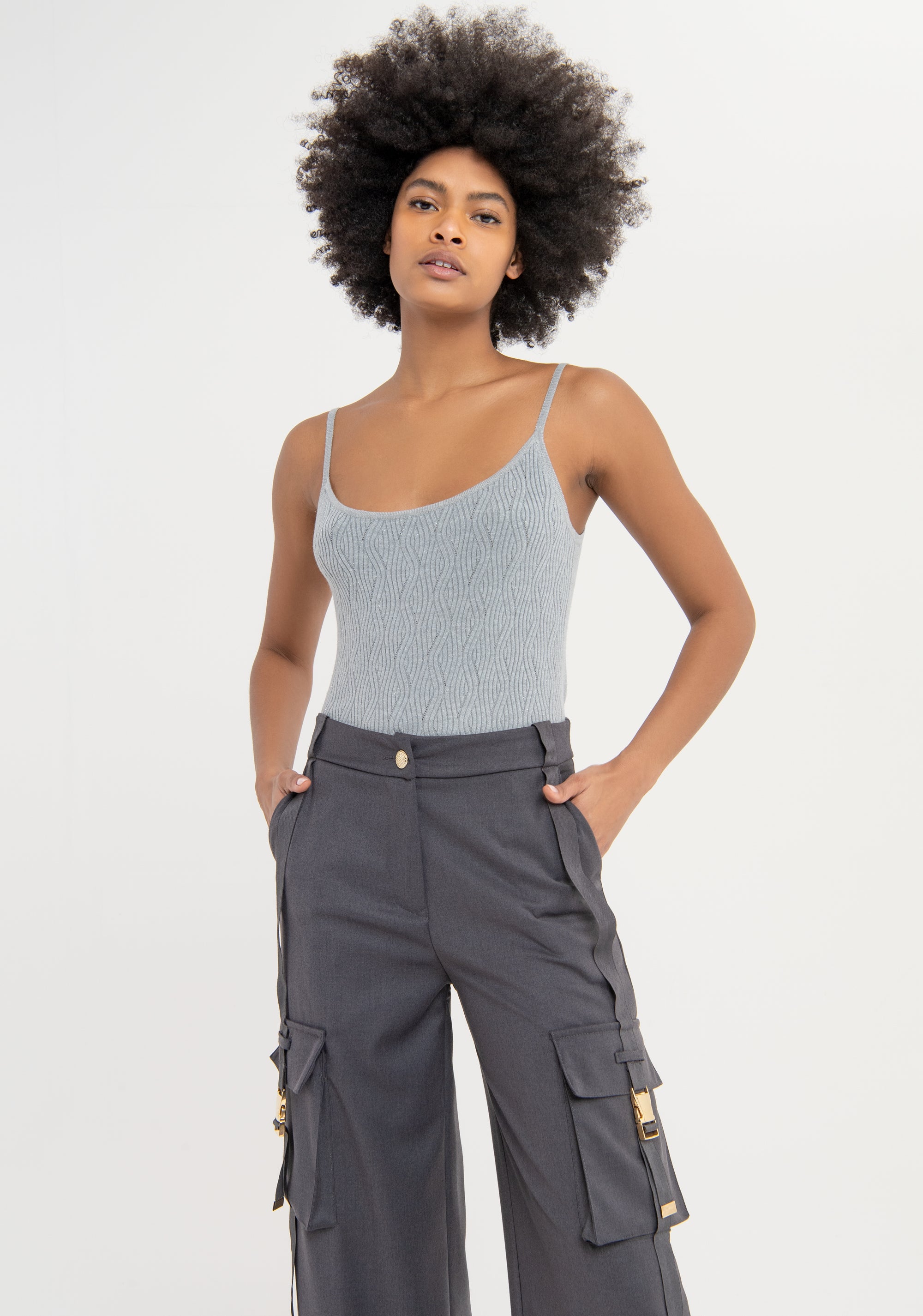 Pantalone cargo a palazzo FS23WVC002W56101 Fracomina