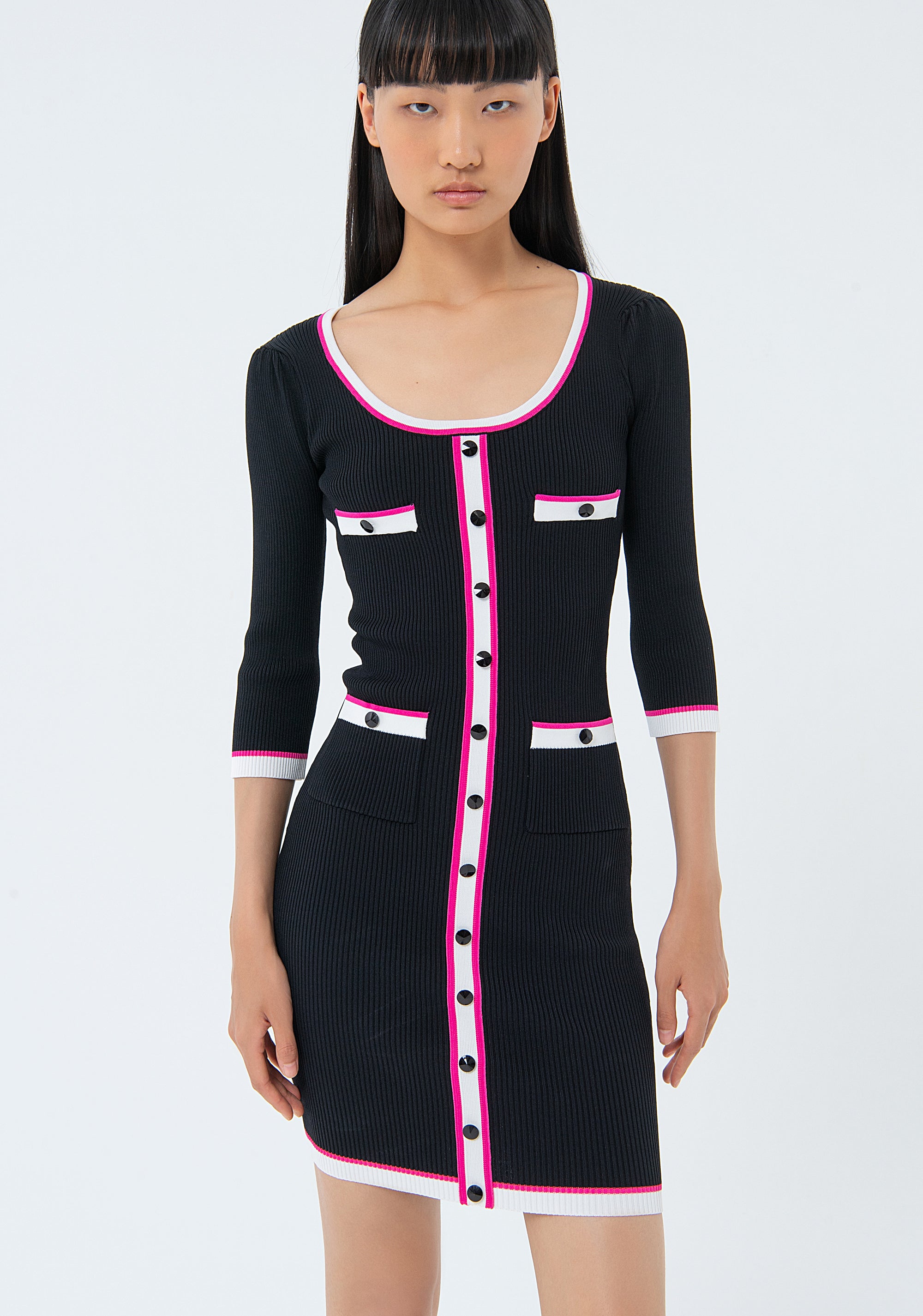 Abito slim mini in maglia FS24SD5004K41601-060 Fracomina