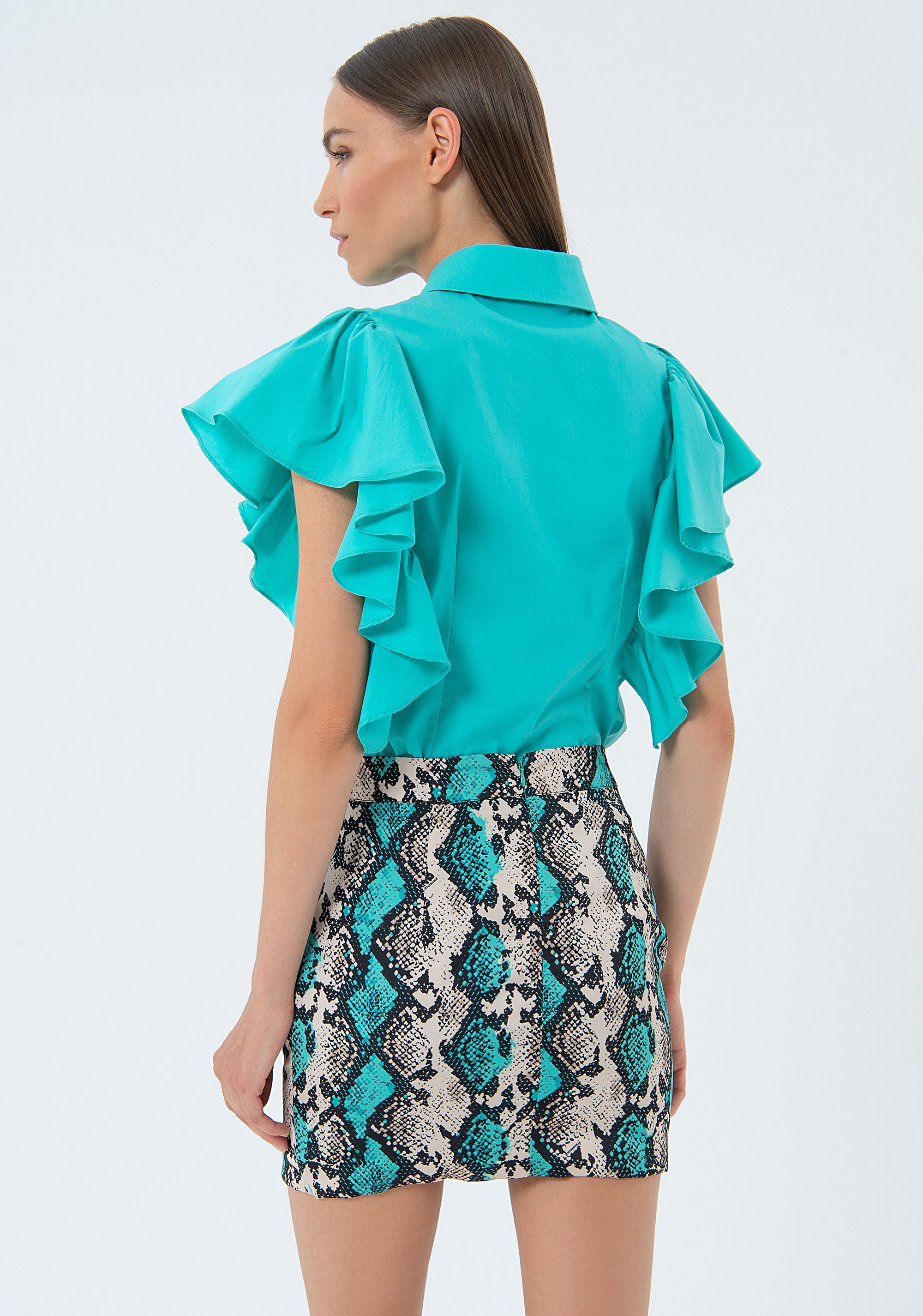 Gonna slim mini in fantasia animalier FS24SG1003W411N4-S58 Fracomina